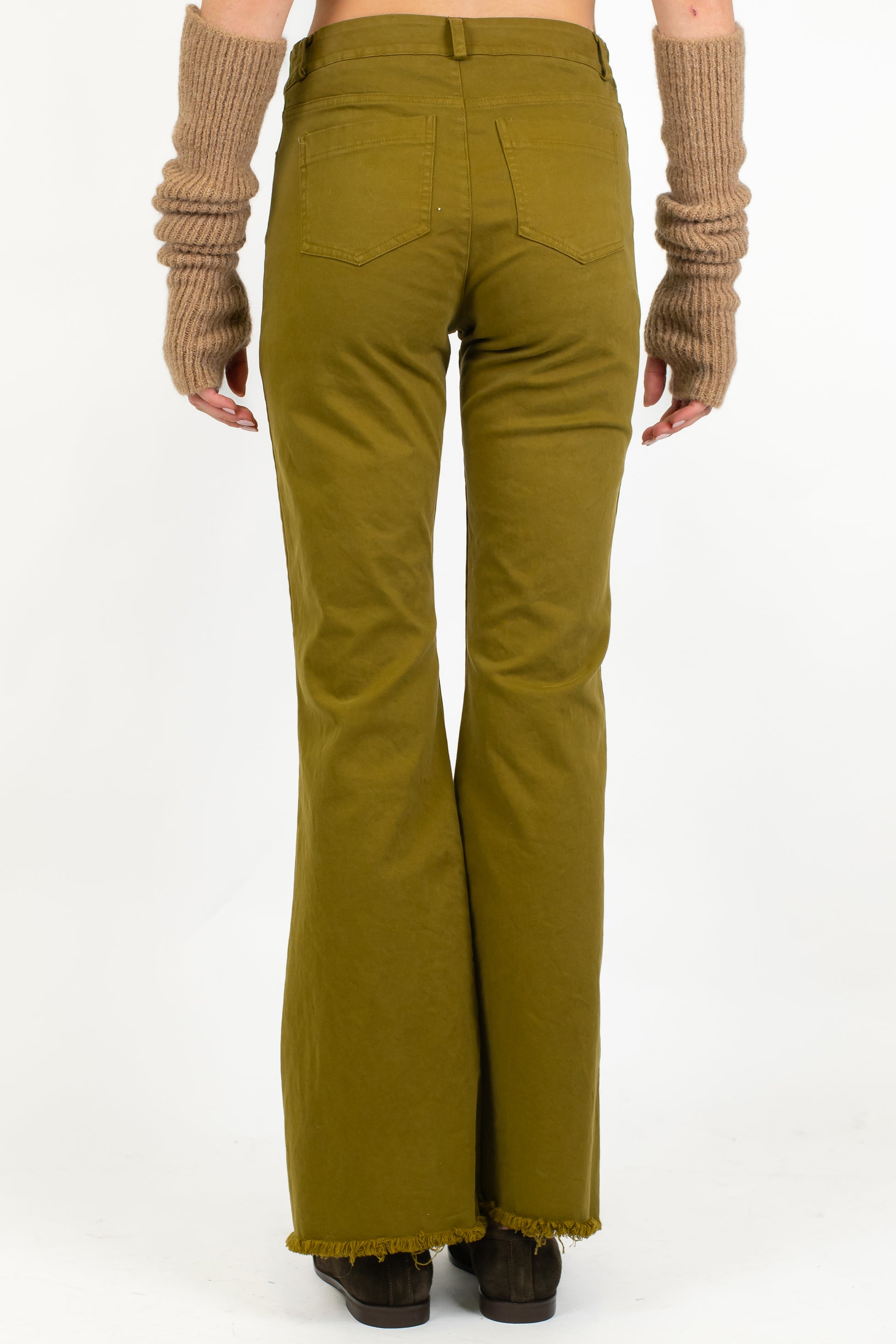 Motel - Pantalone a zampa in cotone invernale