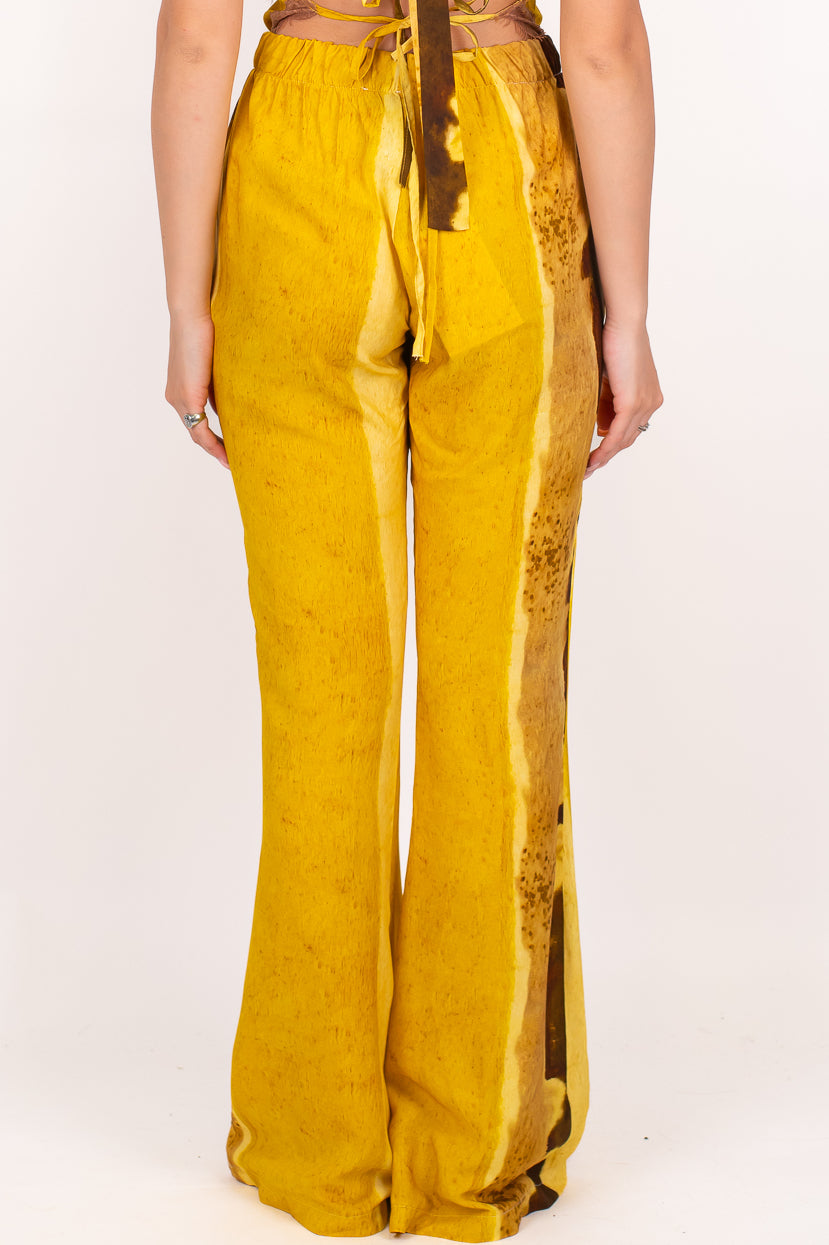 Haveone - Pantalone palazzo in viscosa leggera con elastico in vita