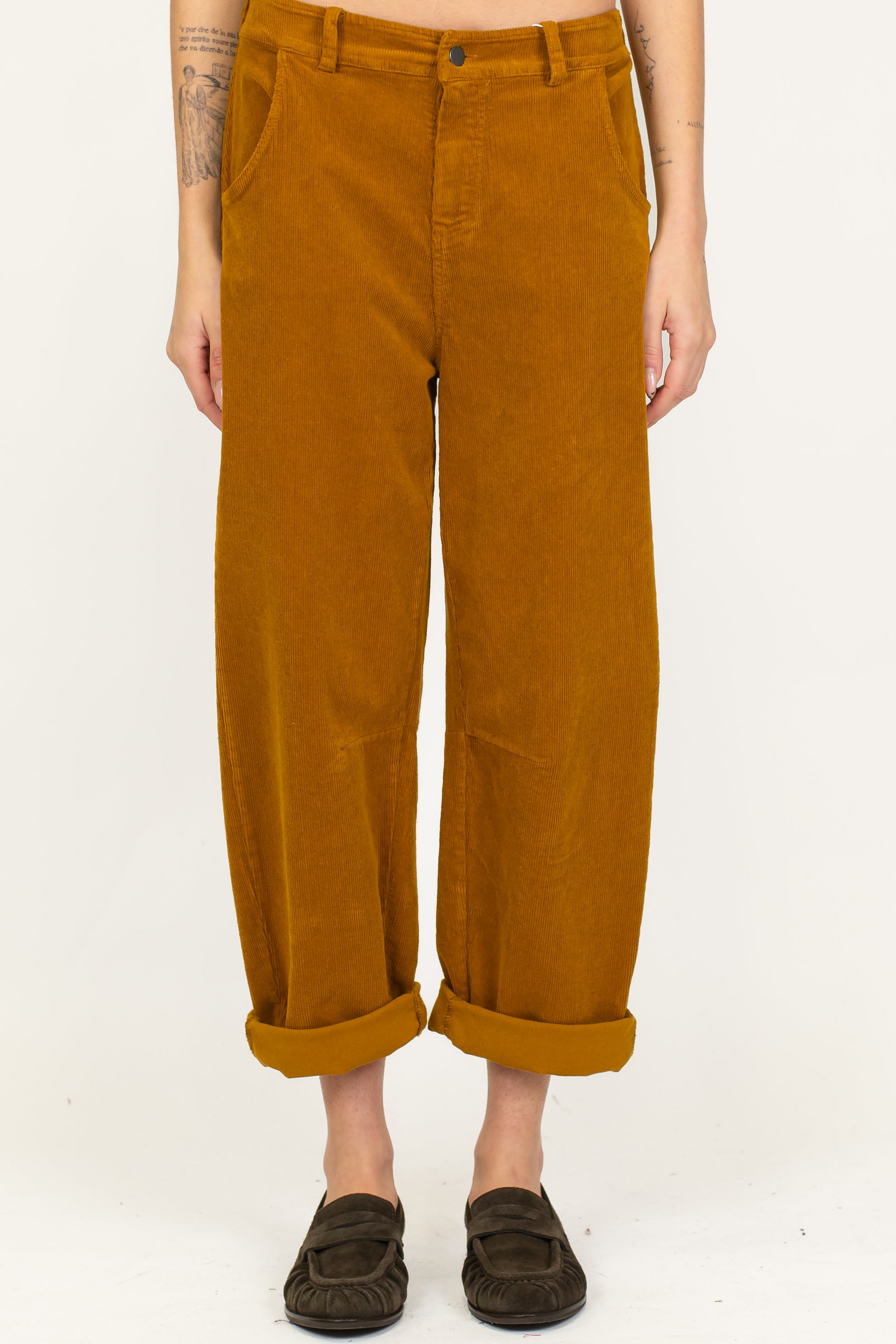 Motel - Pantalone balloon in velluto a coste con elastico sul retro