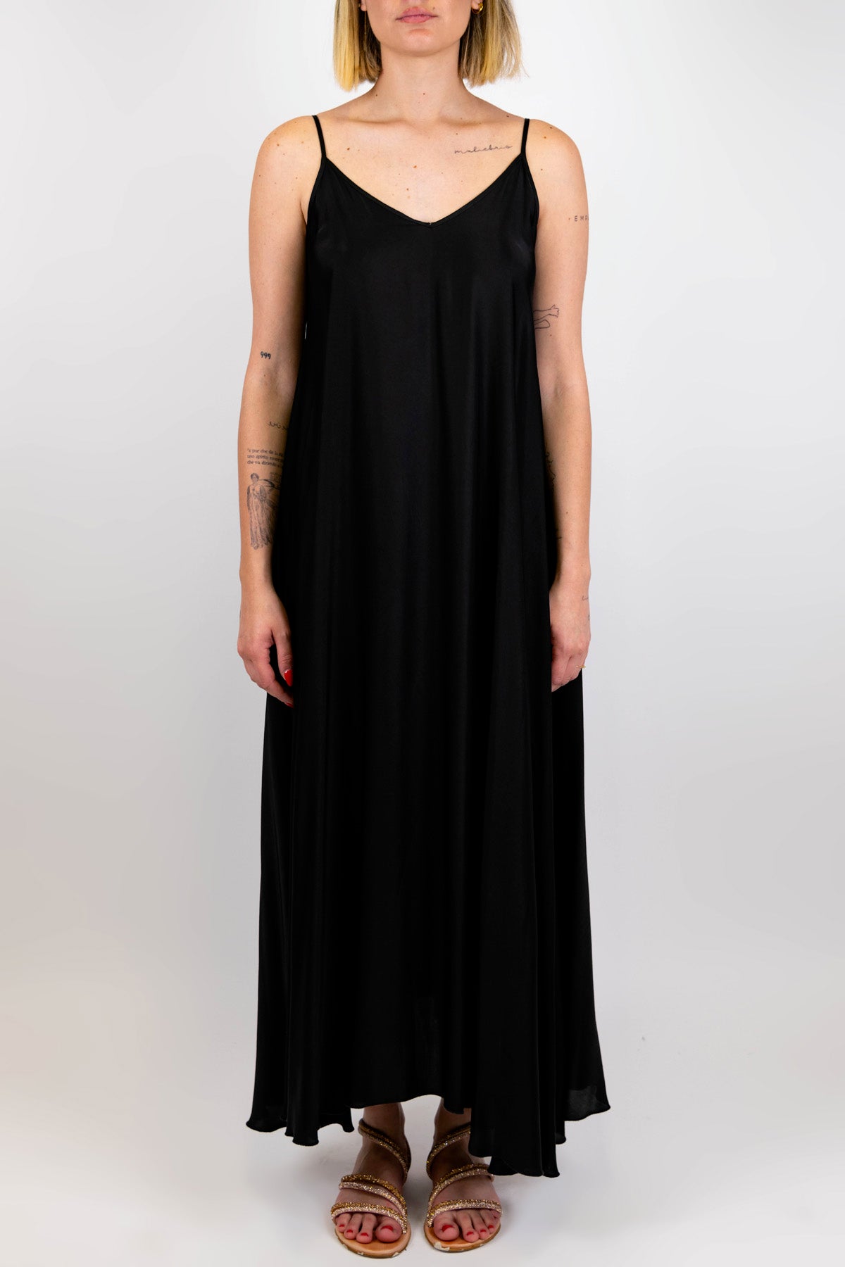 Motel - Abito lungo in viscosa con bretelline