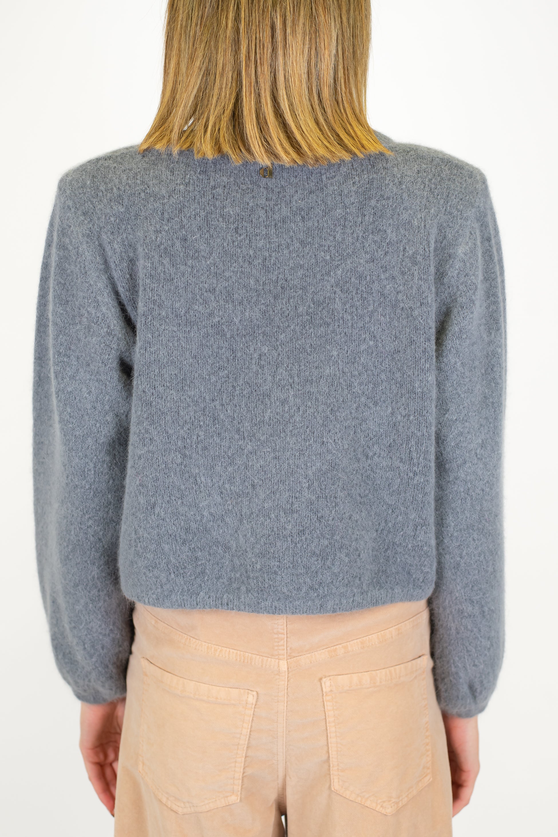 Dixie - Cardigan a scatola scollo a V in misto lana