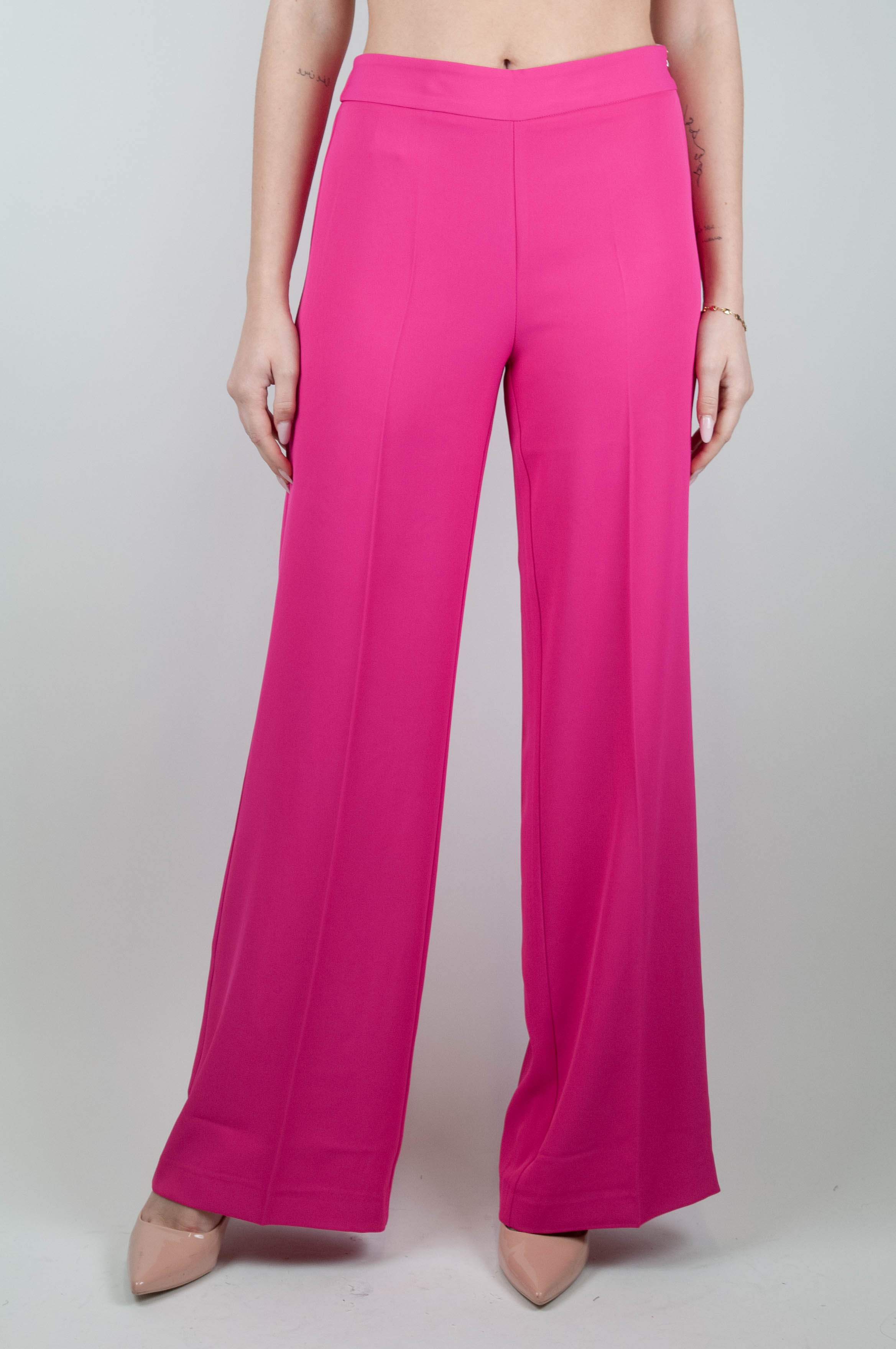 Haveone - Palazzo trousers with elastic waist