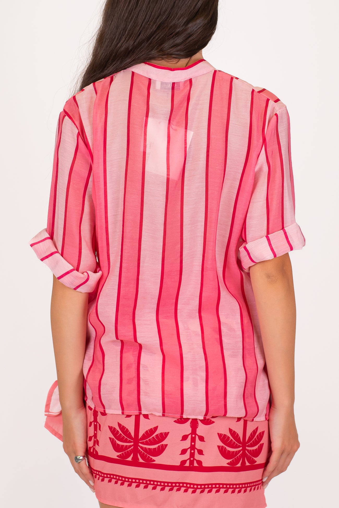 Dixie - Camicia rigata in viscosa leggera