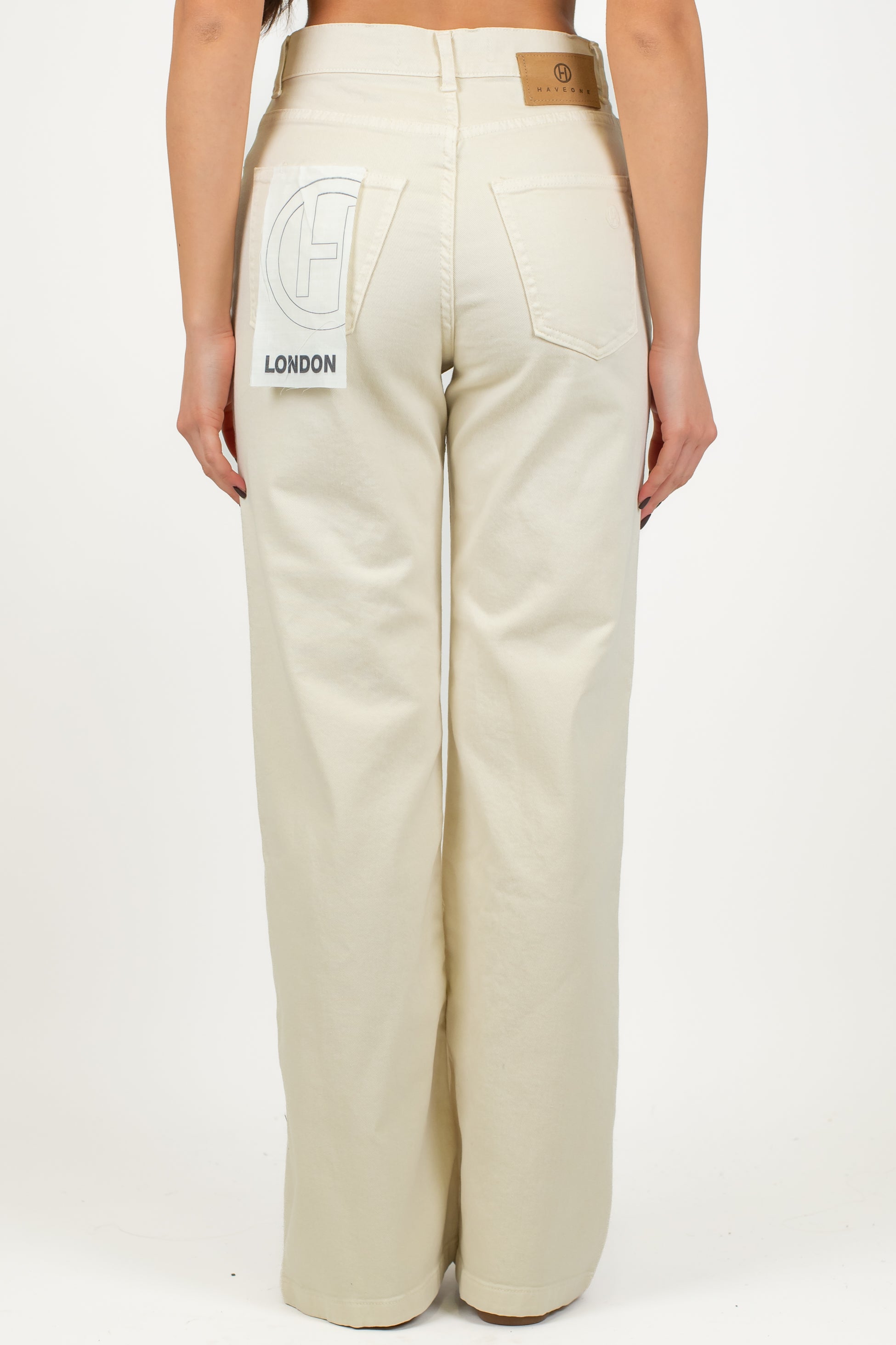 Haveone - Pantalone regular in denim colorato modello London