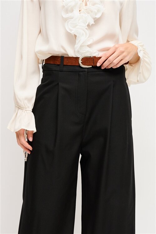 Maryley - Pantalone cropped con pinces