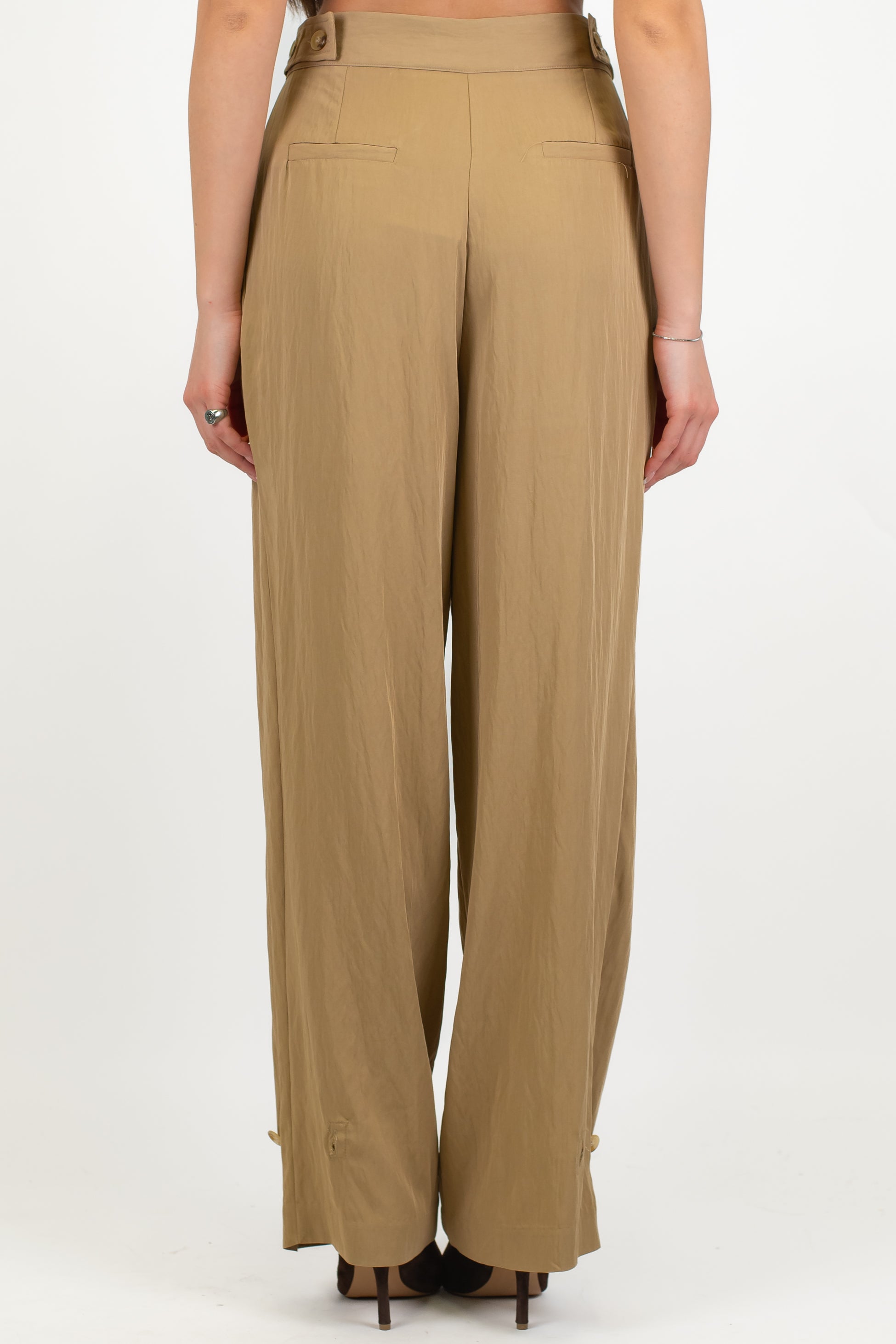 Dixie - Pantalone palazzo/balloon in viscosa leggera con pinces