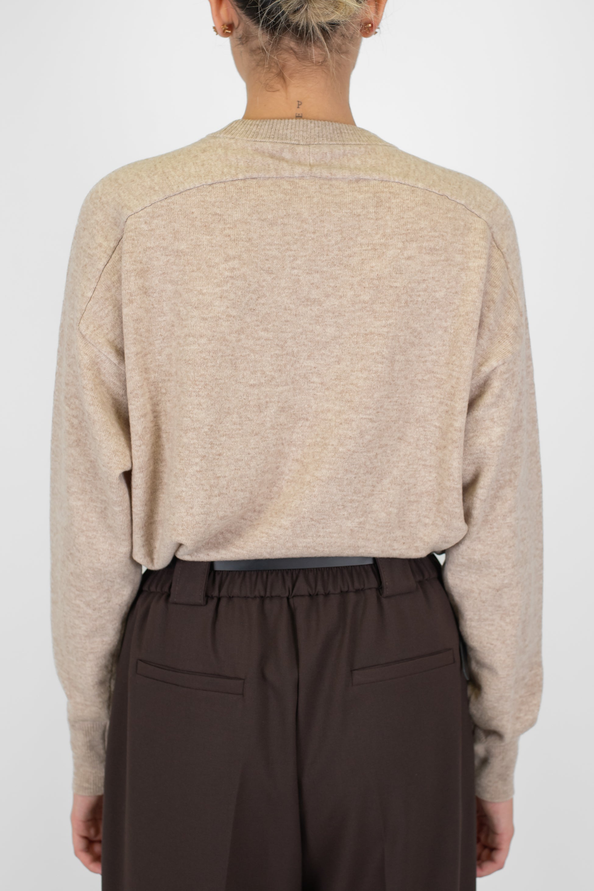 Tensione in - Maglia girocollo in pura lana