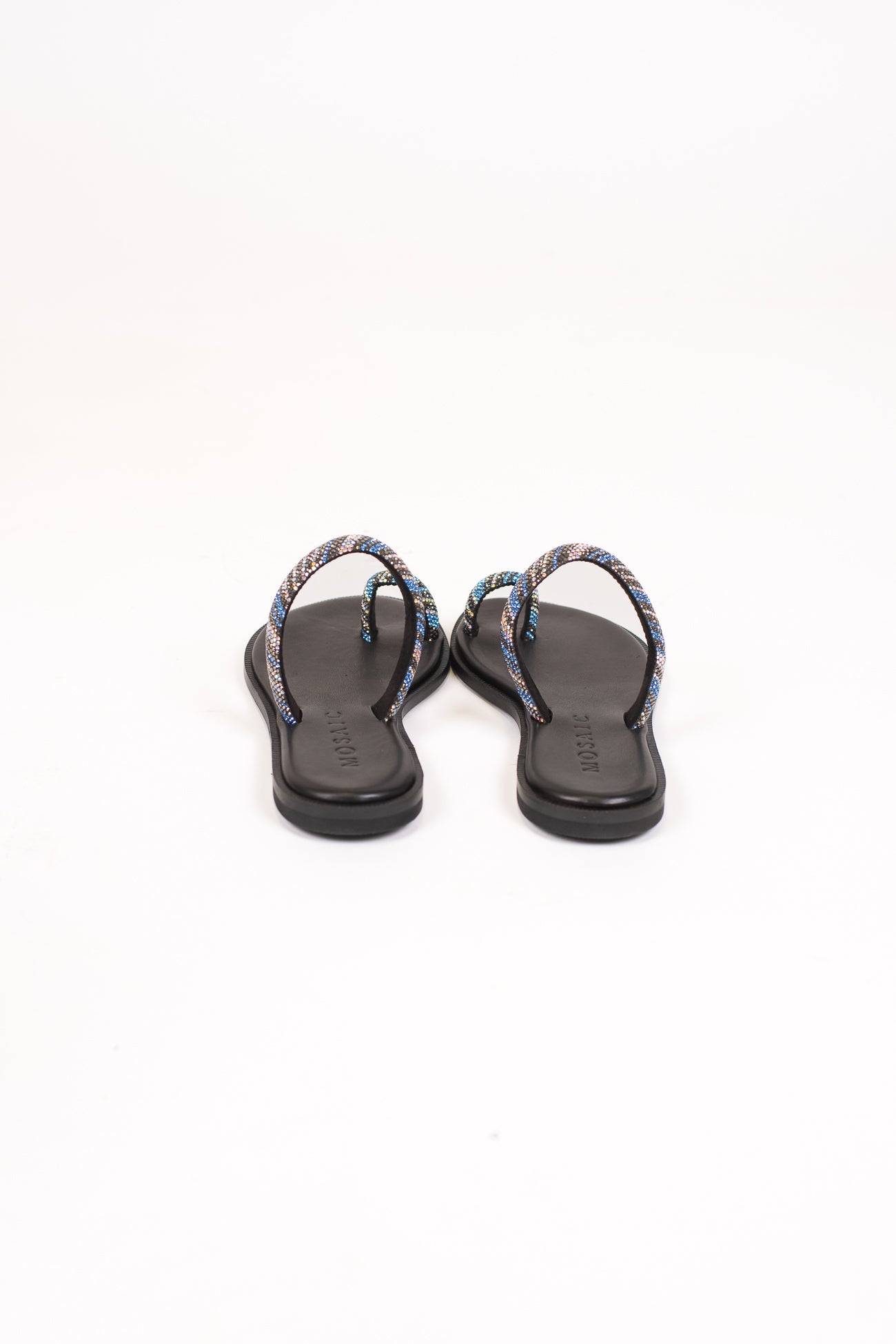 Mosaic - Sandalo infradito a fascia con strass