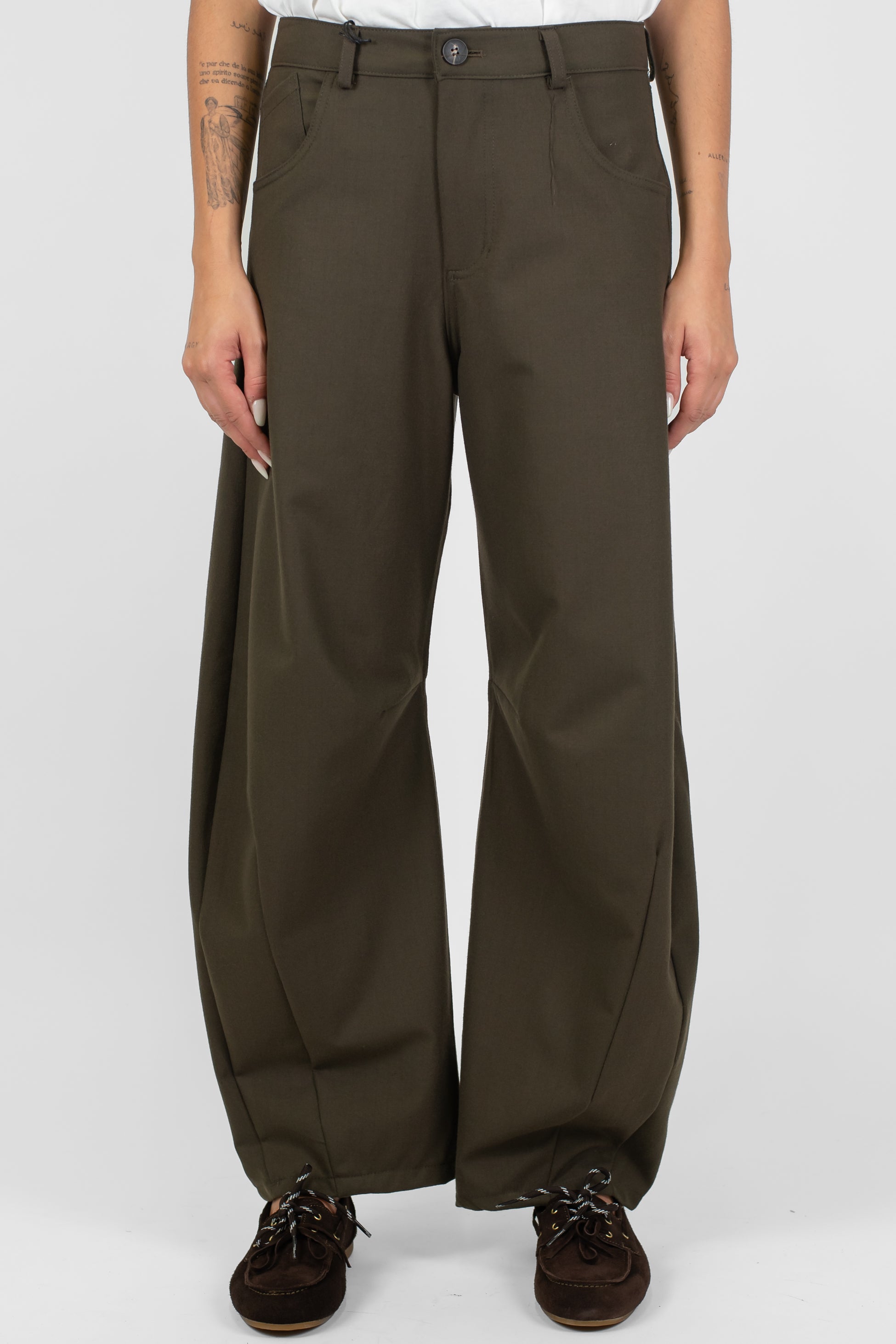 Tensione in - Pantalone balloon gessato