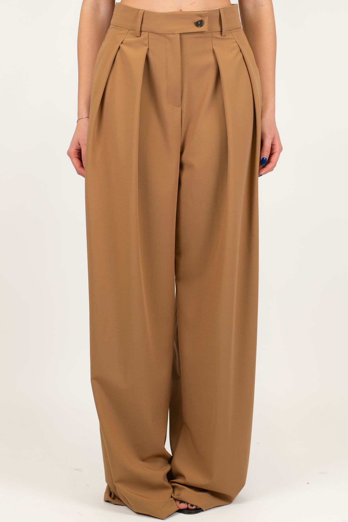 Tensione in - Pantalone palazzo con doppia pinces