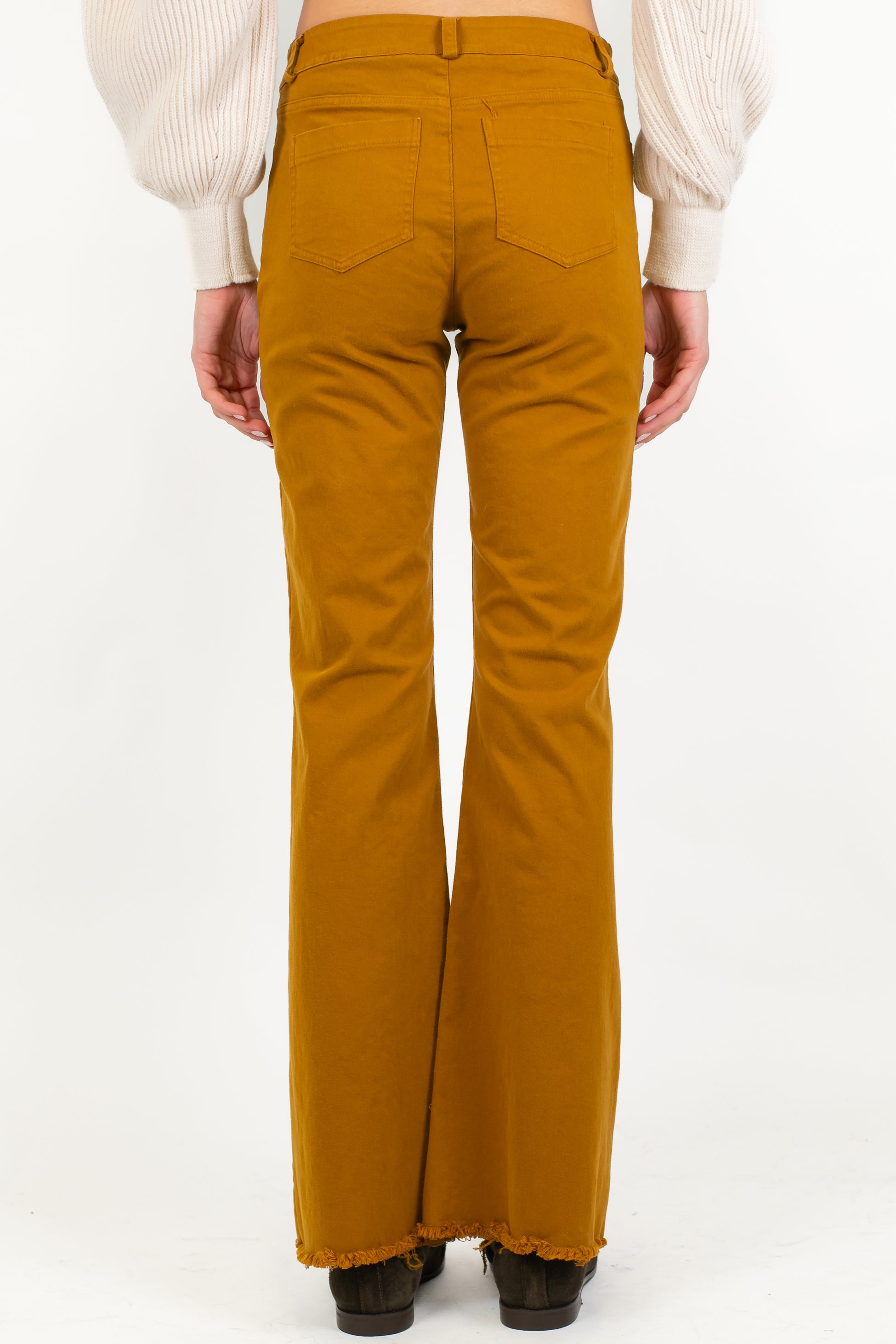 Motel - Pantalone a zampa in cotone invernale