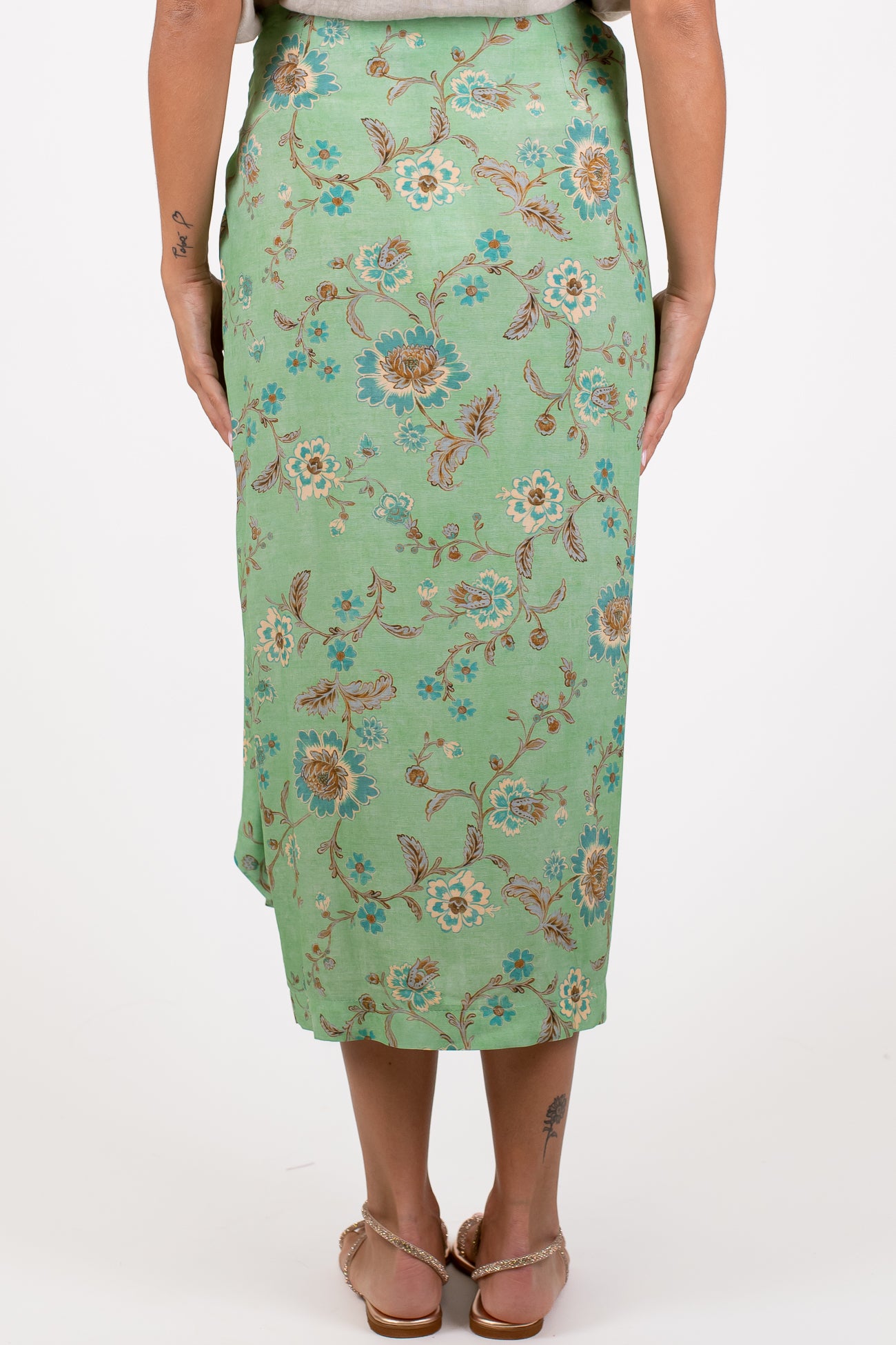 Maryley - Gonna pareo in viscosa fantasia fiori