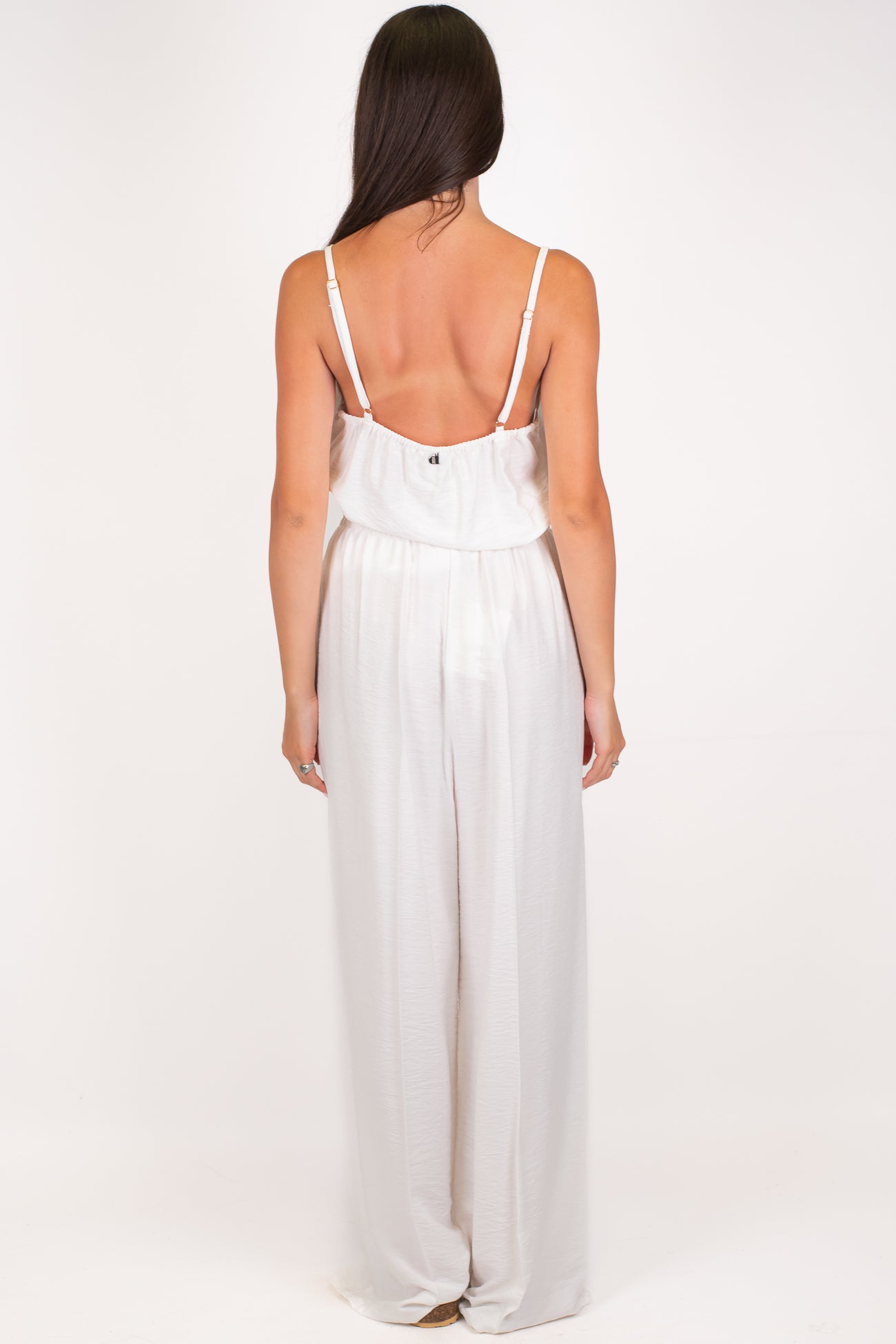 Dixie - Coordinato in viscosa leggera con top assimmetrico e pantalone palazzo con coulisse