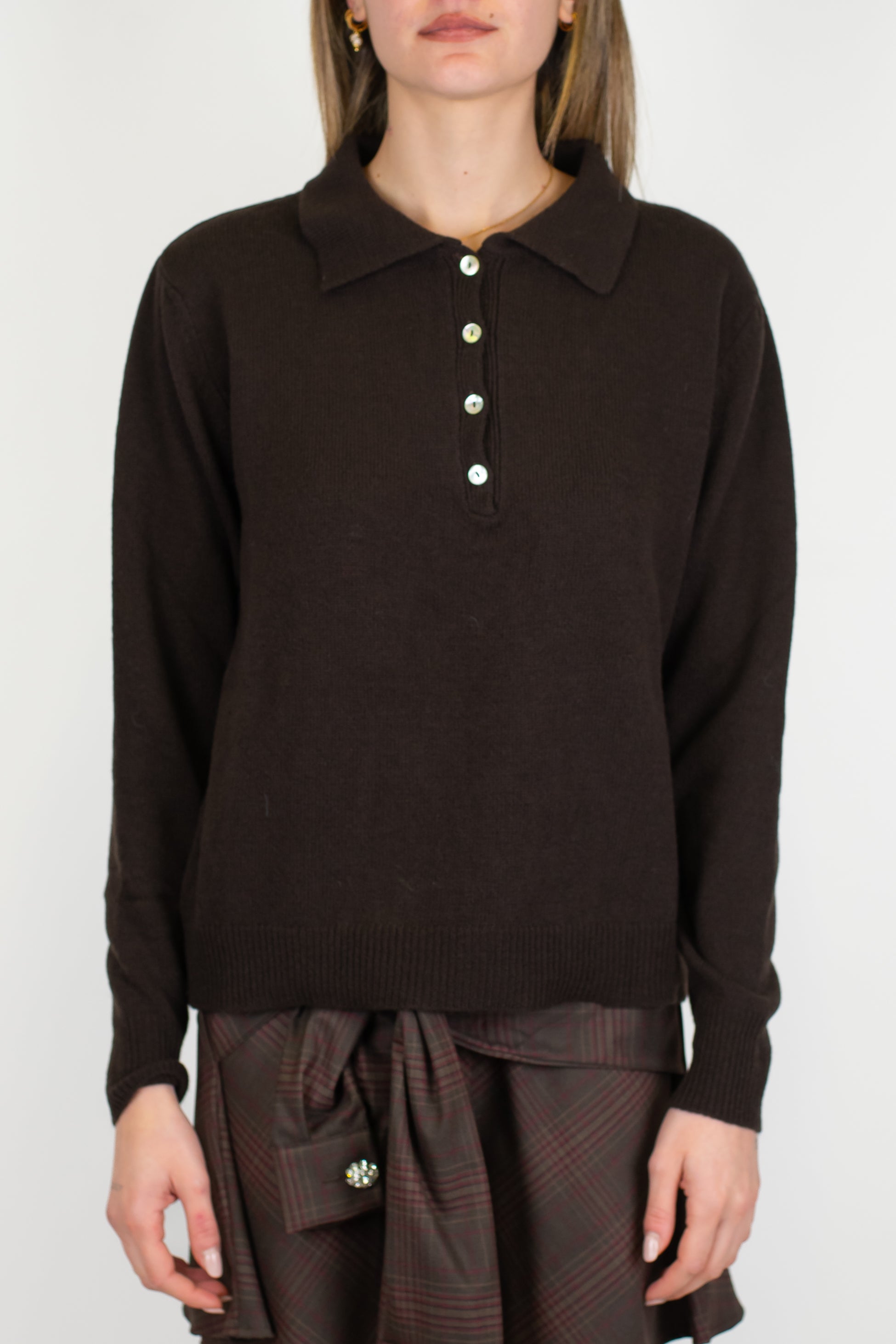 Kontatto - Polo con colletto 100% lana