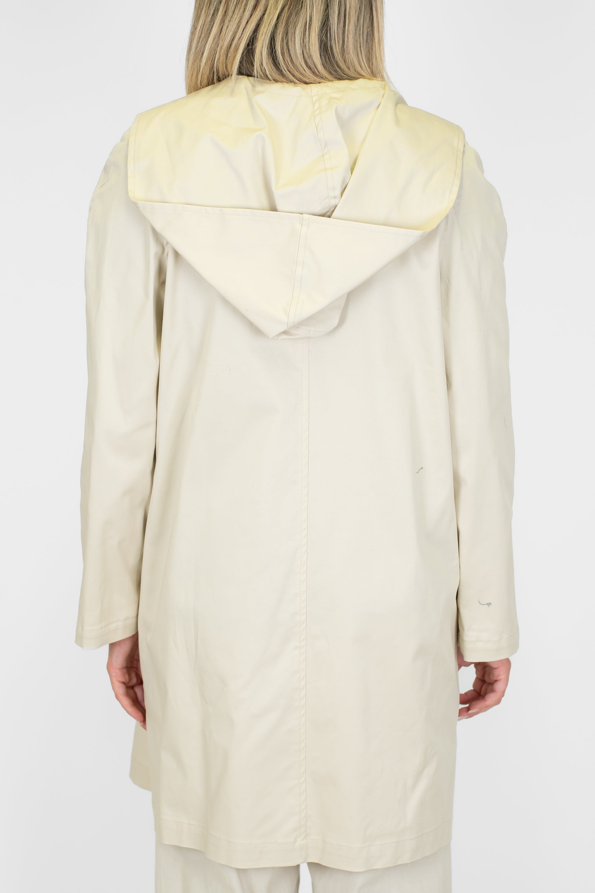 Motel - Trench midi con cappuccio e lacci