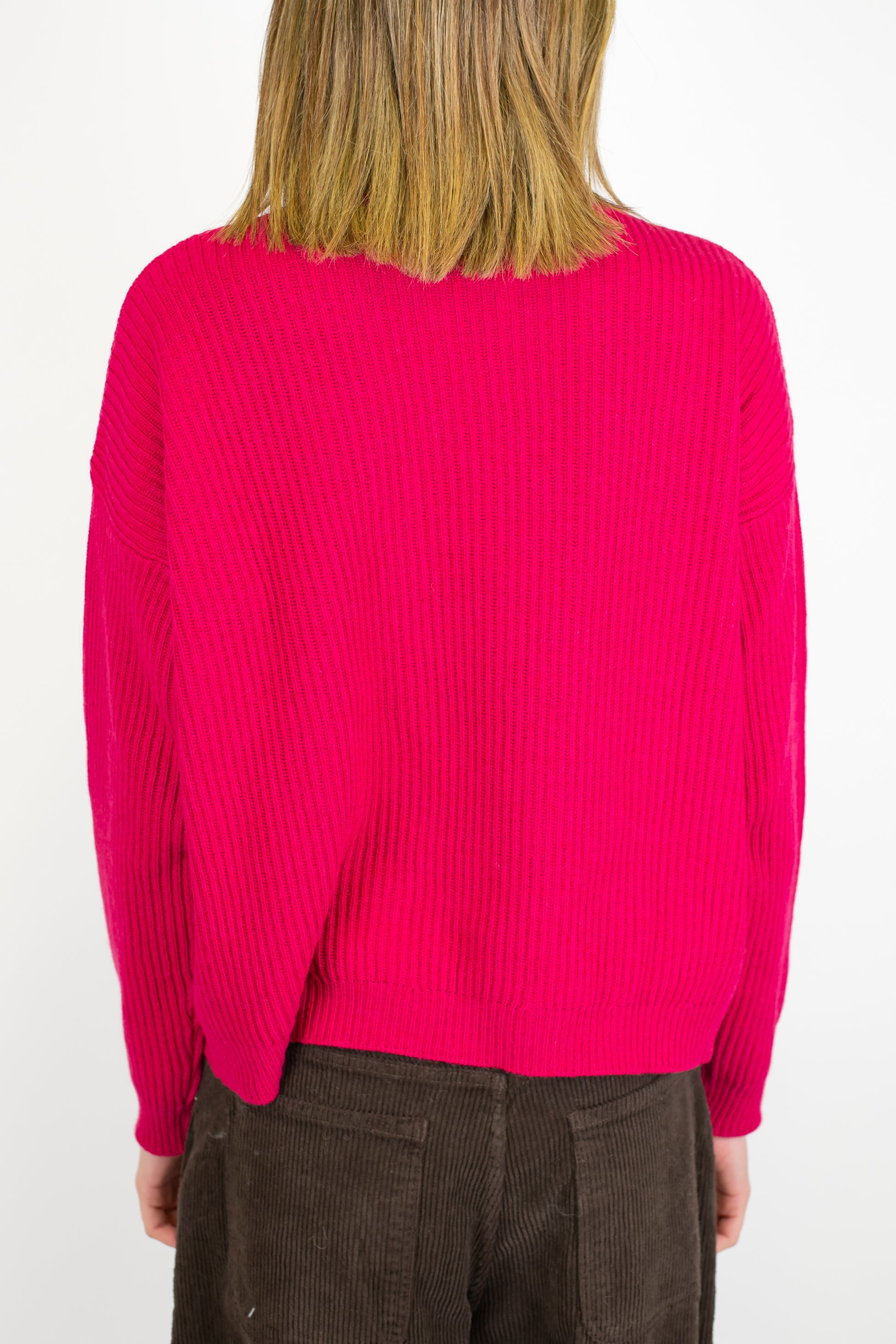 Tensione in - Dolcevita a costine in misto lana e cashmere