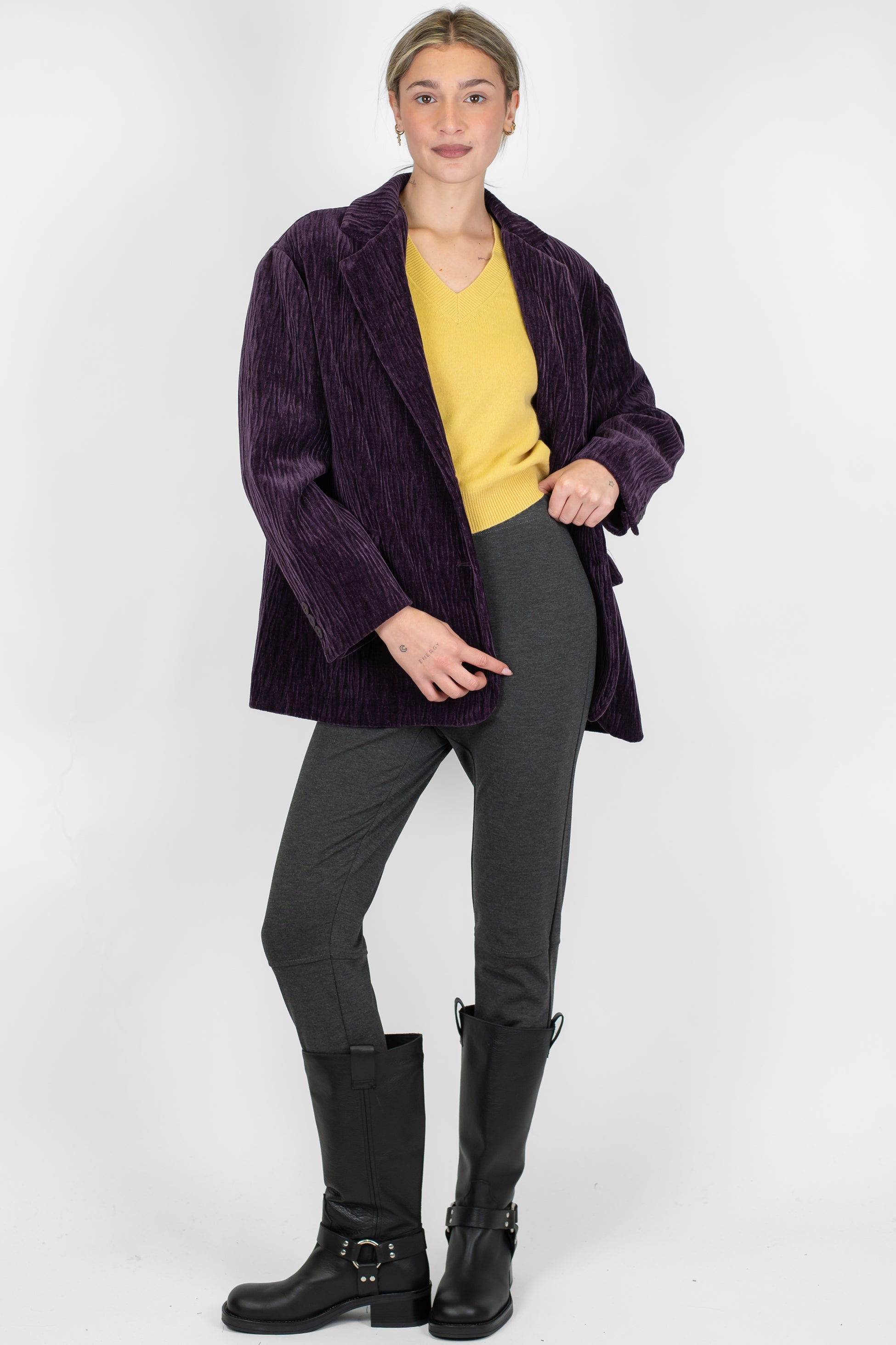 Dixie - Giacca monopetto over in velluto a coste