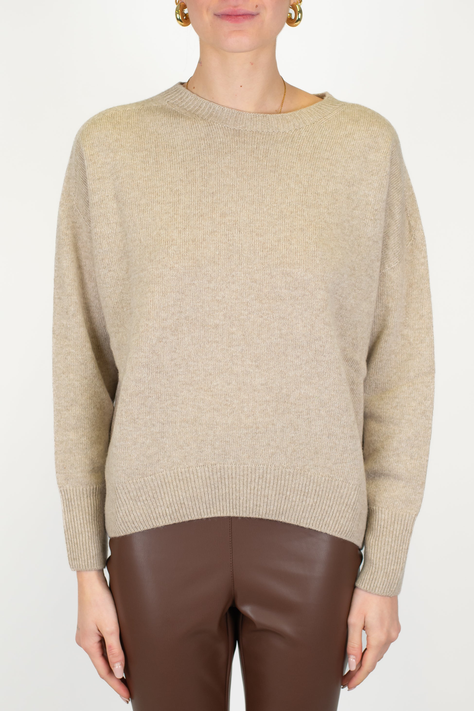 Tensione in - Maglia girocollo in misto lana e cashmere