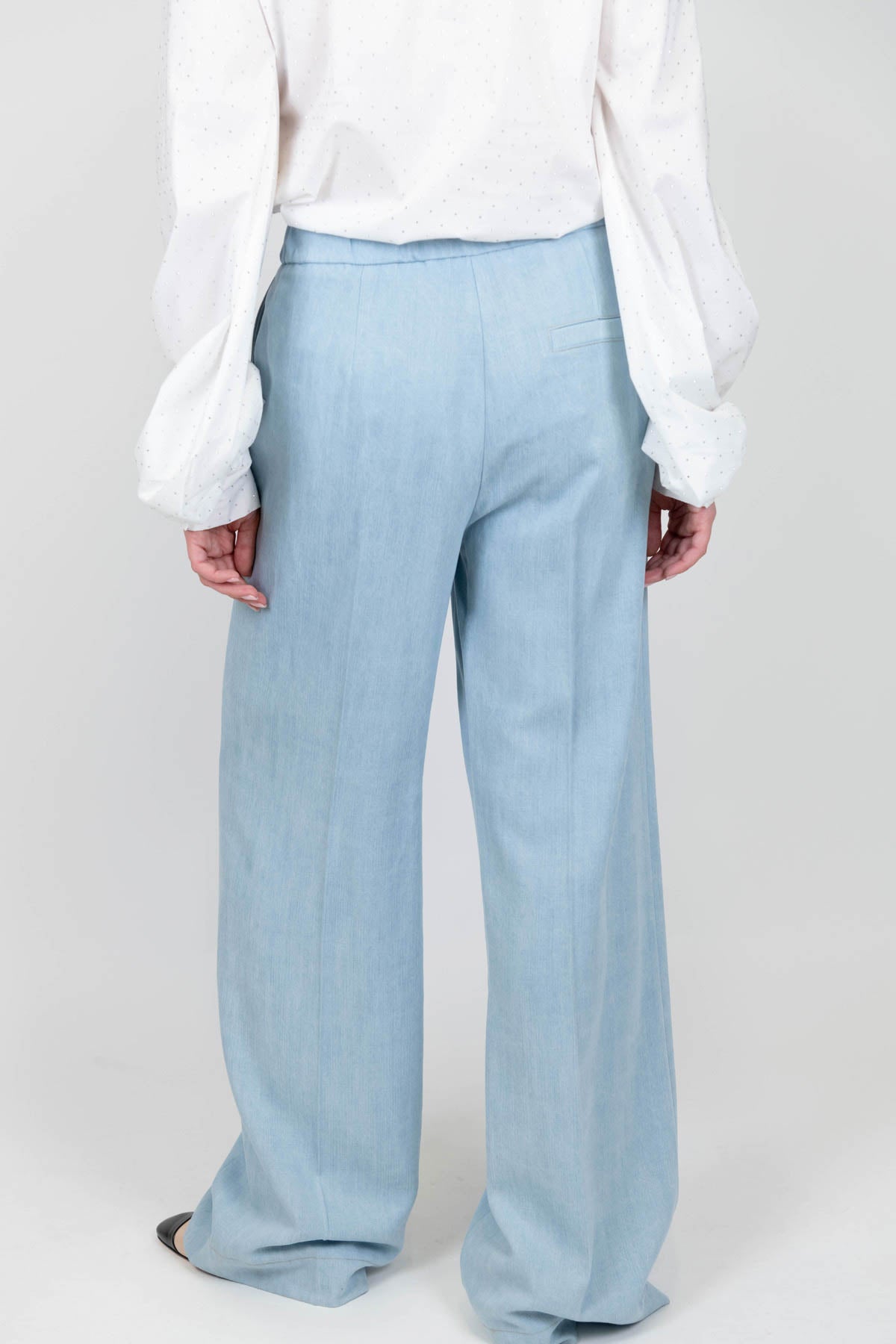 Maryley - Pantalone palazzo in denim