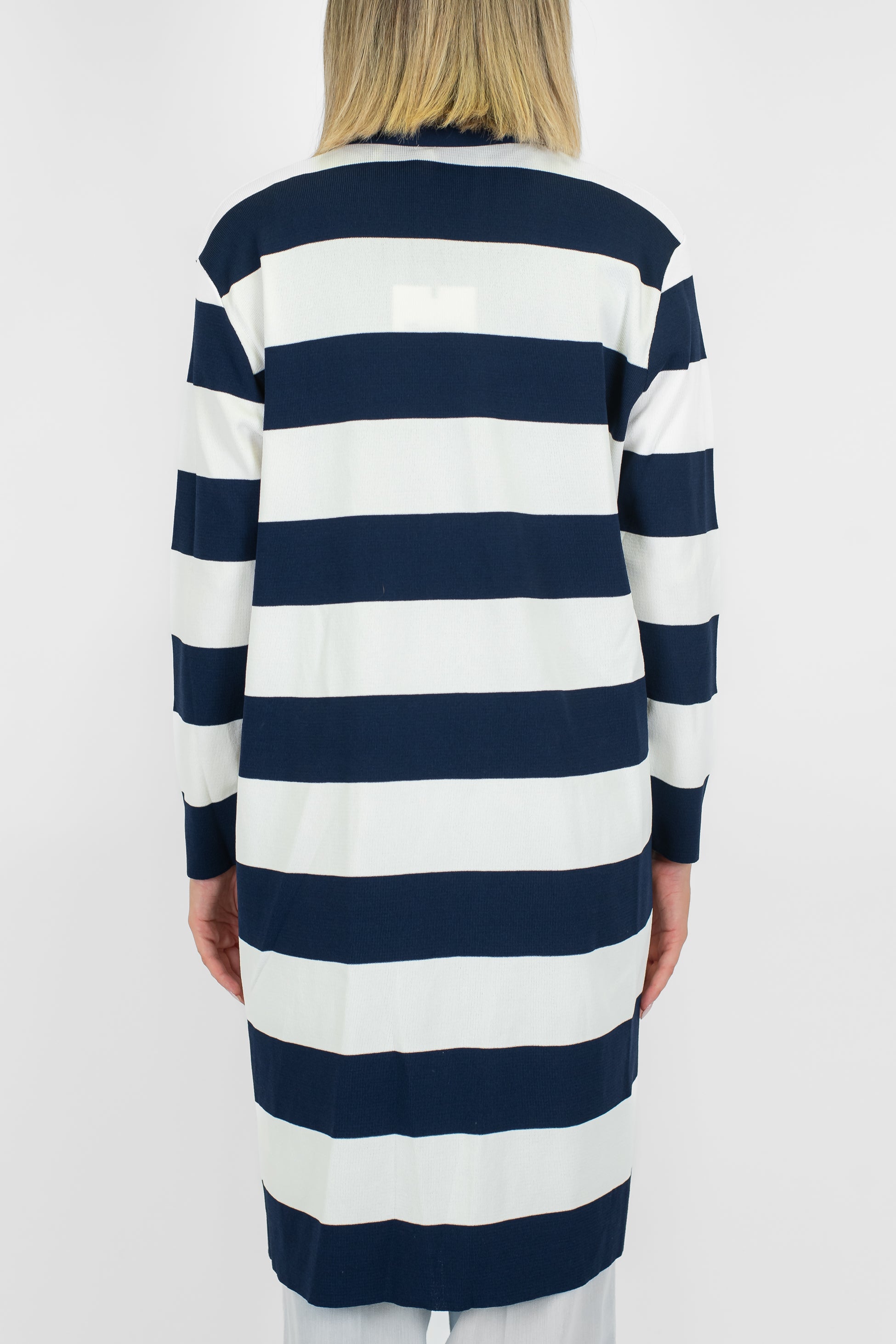 Tensione in - Cardigan fantasia a righe privo di bottoni