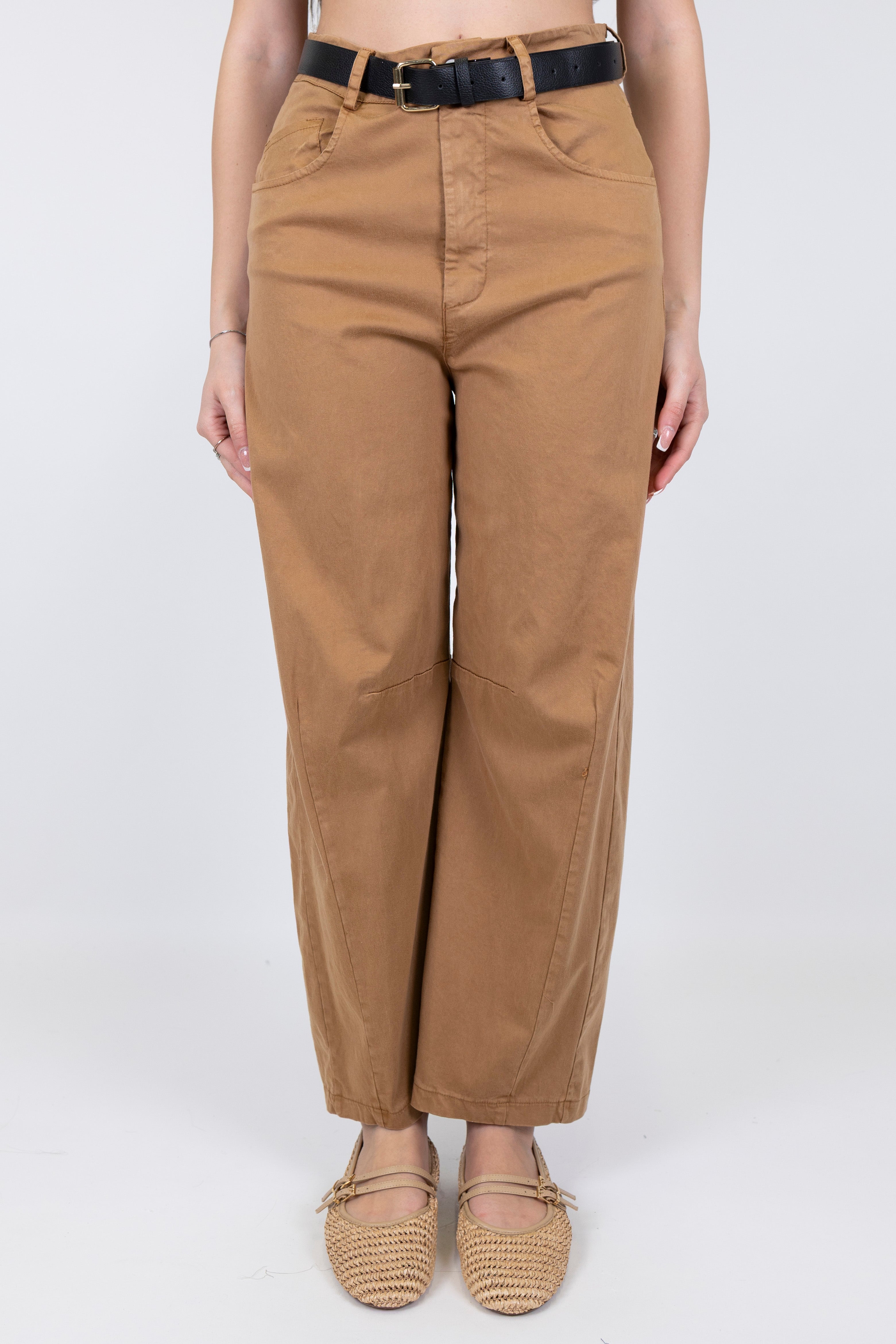 Haveone - Pantalone regular in cotone leggero