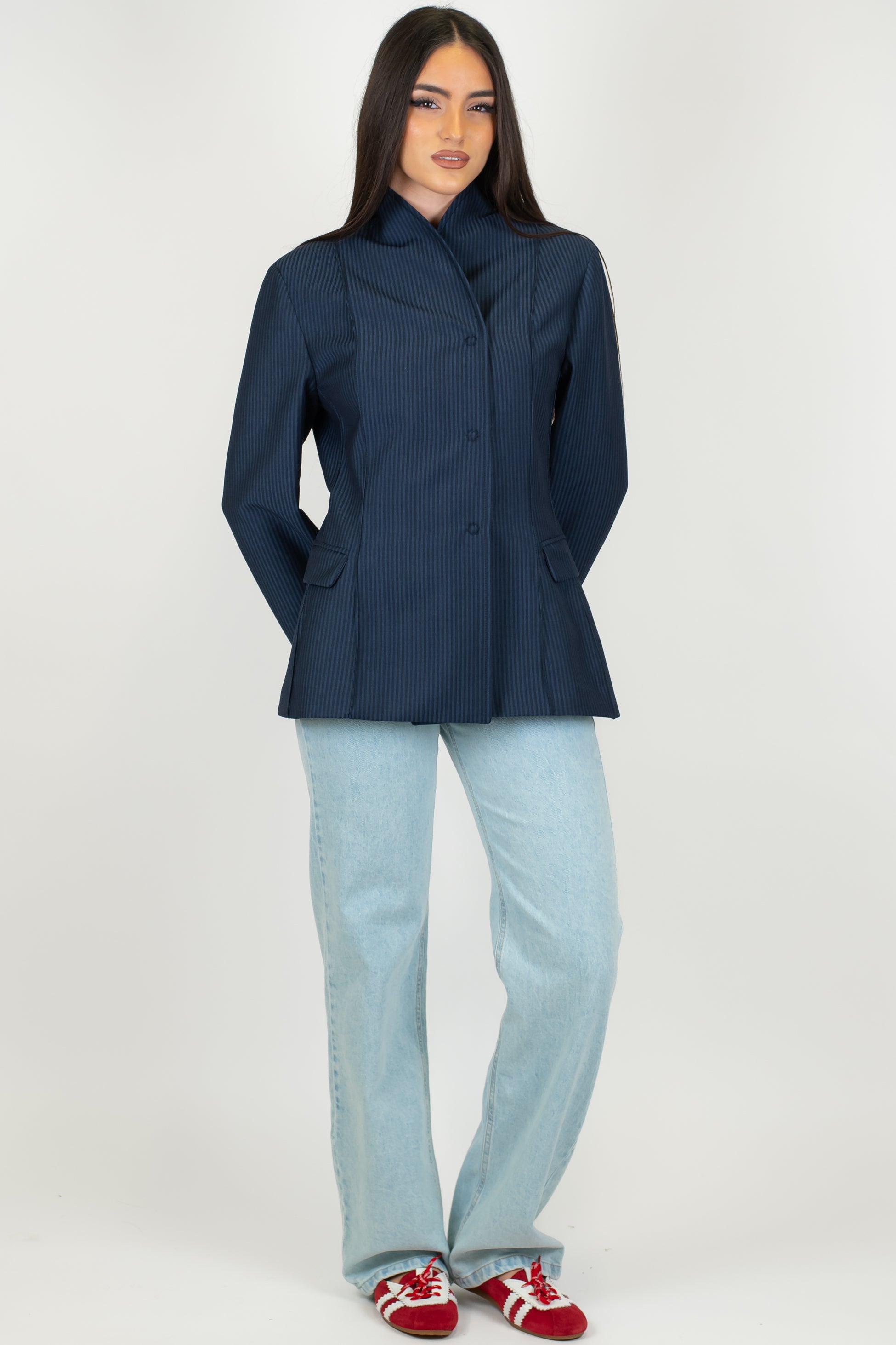 Tensione in - Giacca gessata avvitata