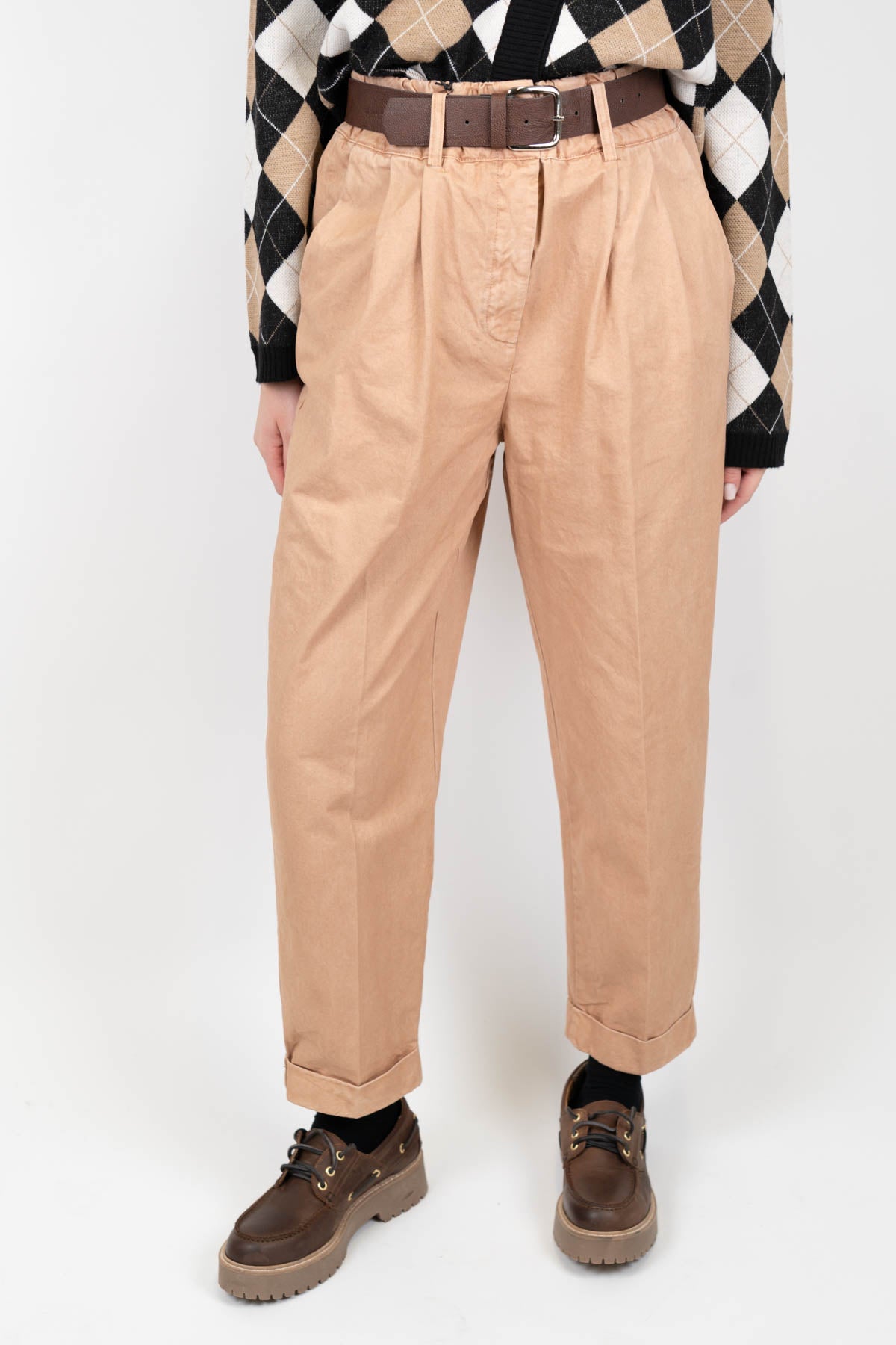 Tensione in - Pantalone regular effetto vintage con pinces