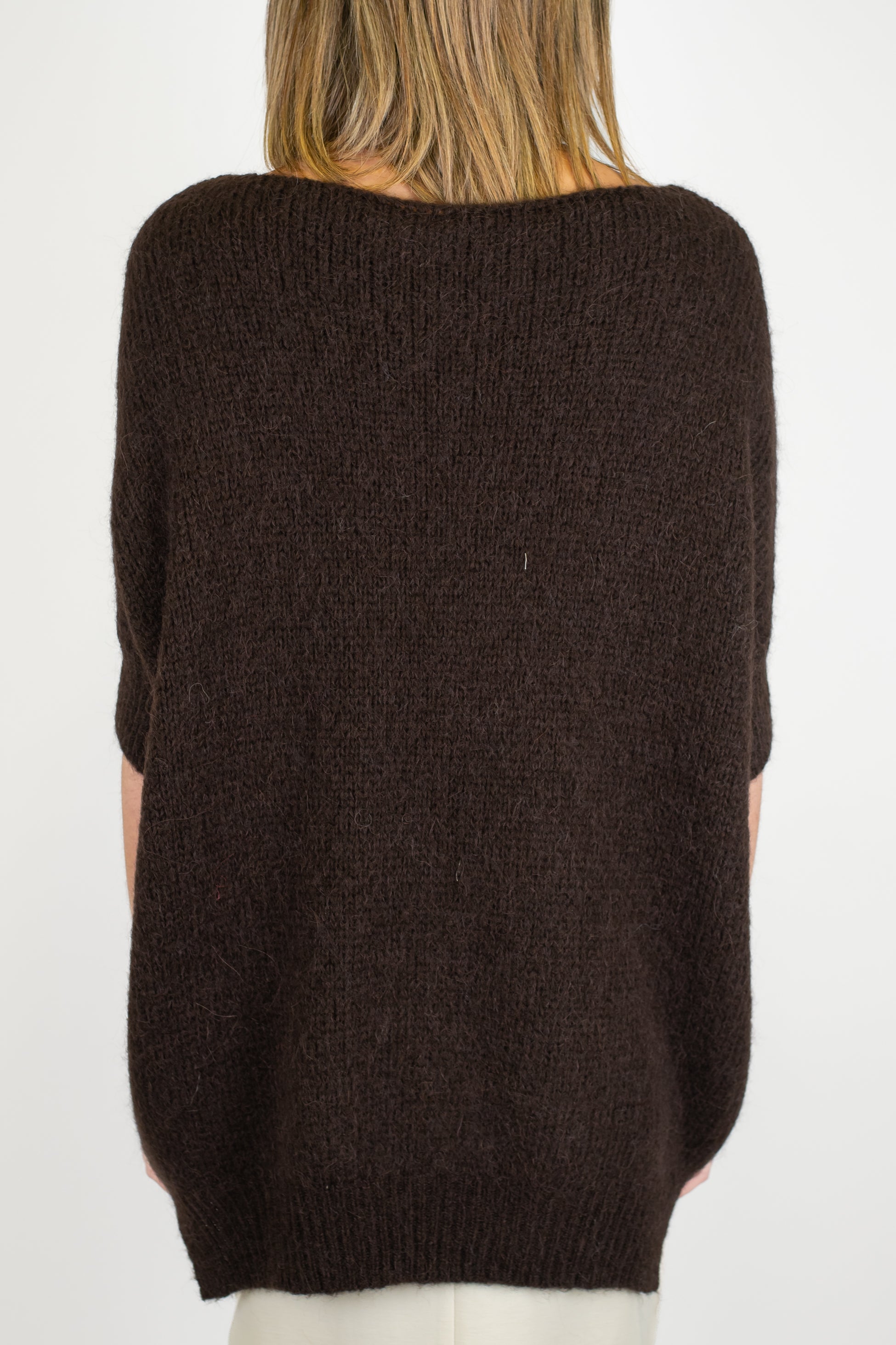 Imperial - Maglia mezzamanica scollo a barca in misto lana