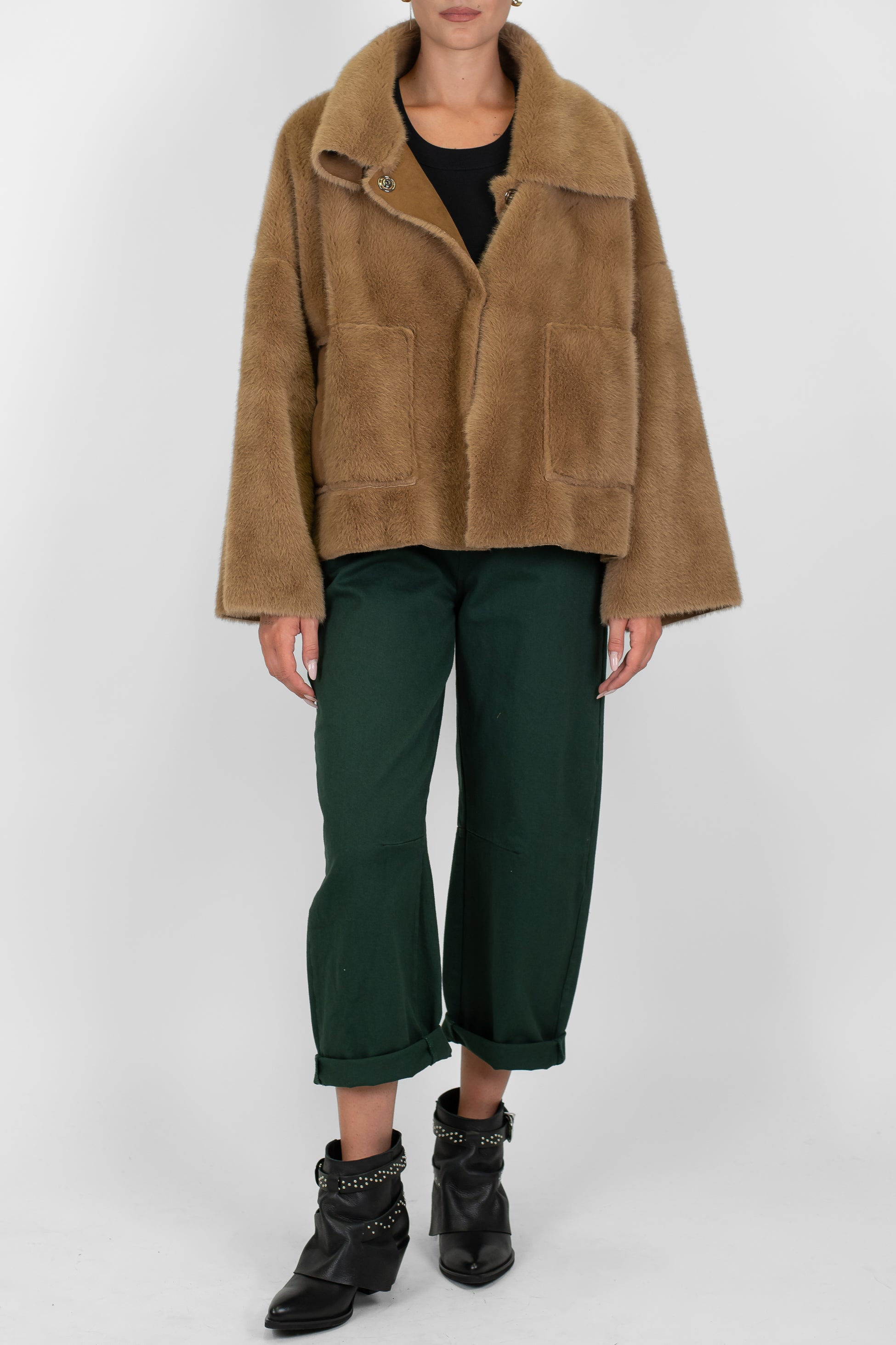 Tensione in - Pantalone balloon in denim colorato