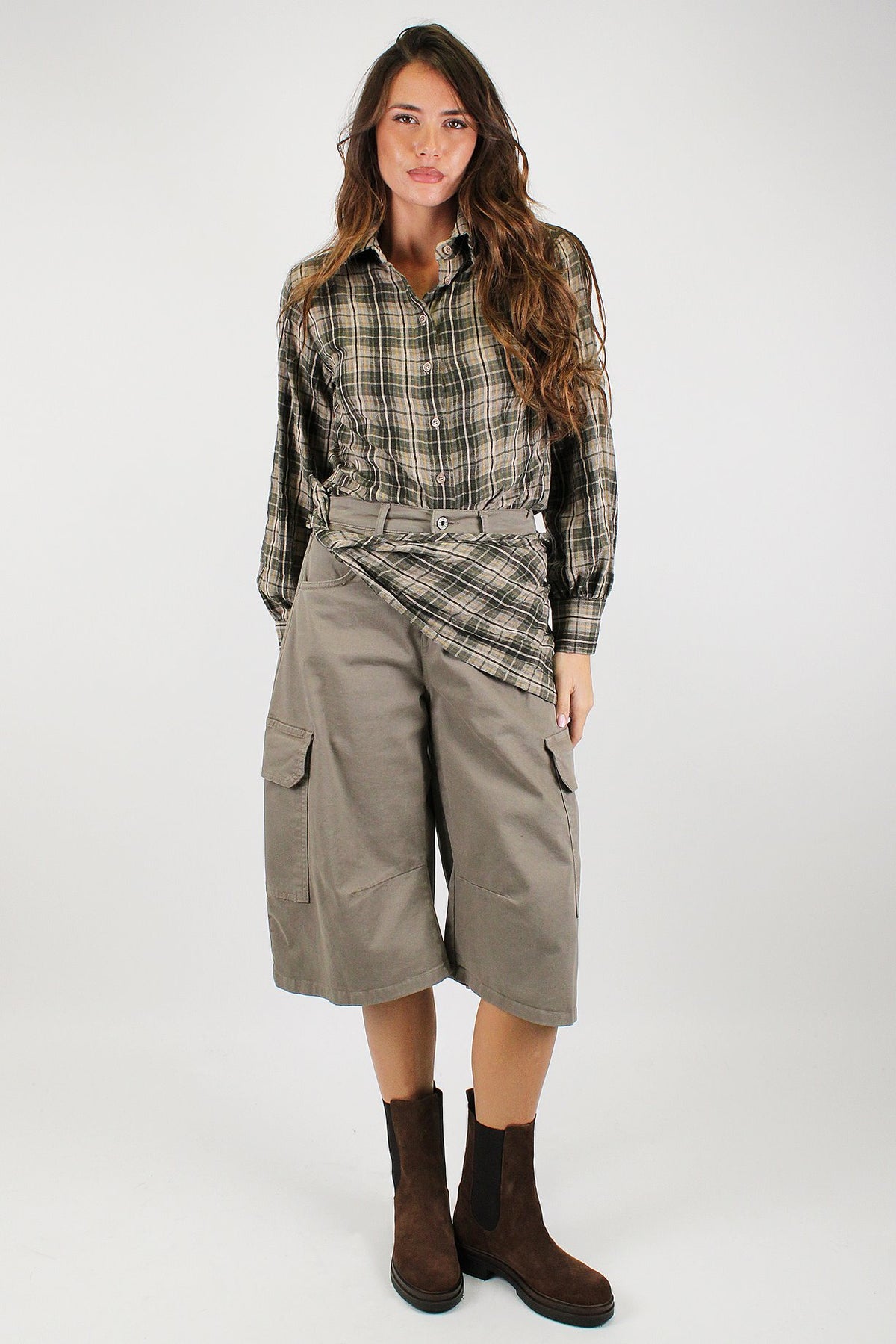 Dixie - Camicia fantasia check con bandana