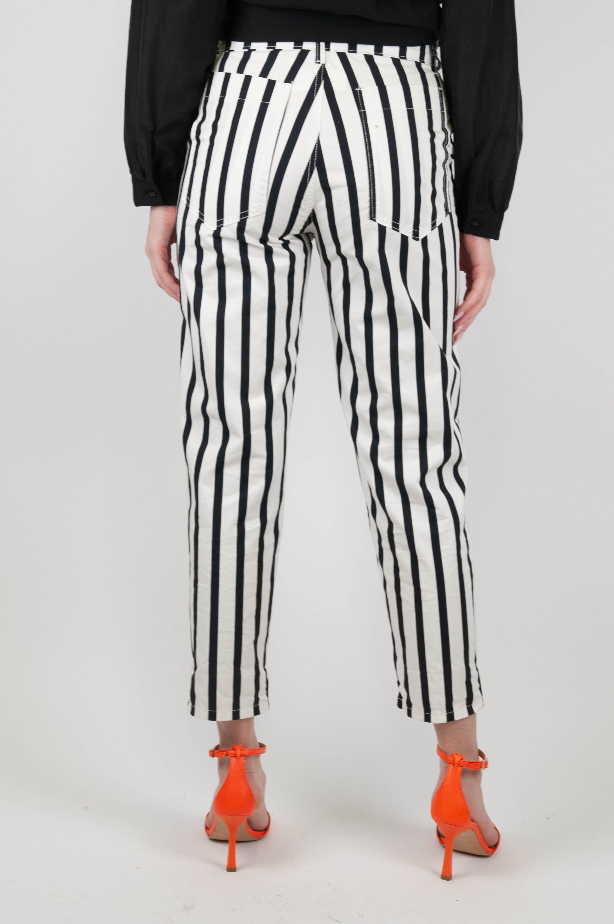 Tension in - Slim striped patterned trousers
