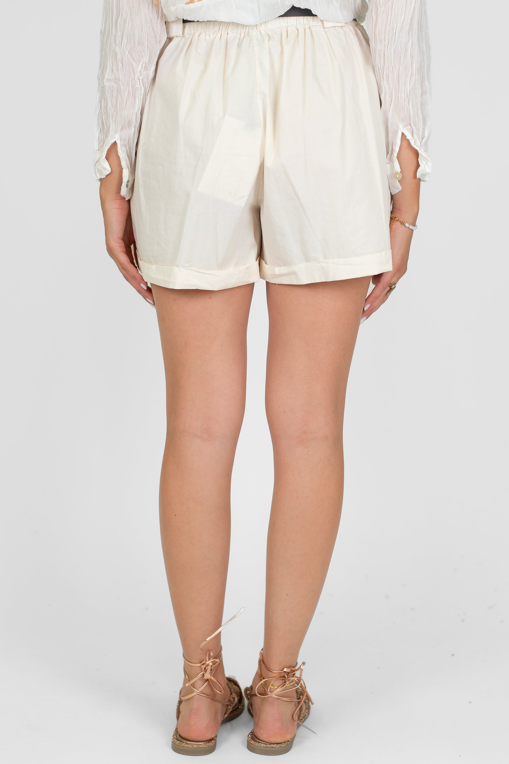 Haveone - Shorts in cotone con pinces