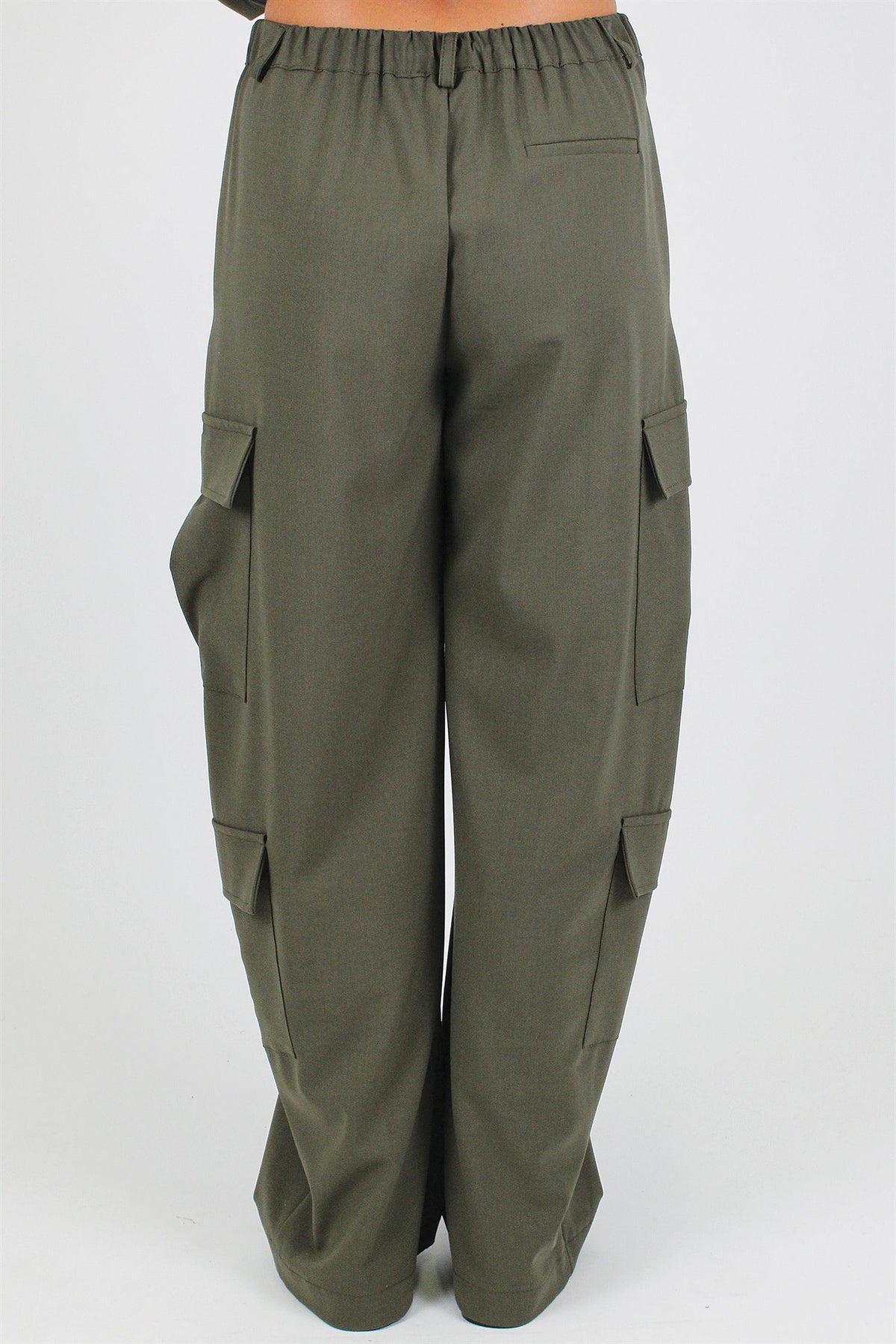 Dixie - Pantalone palazzo cargo con elastico sul retro