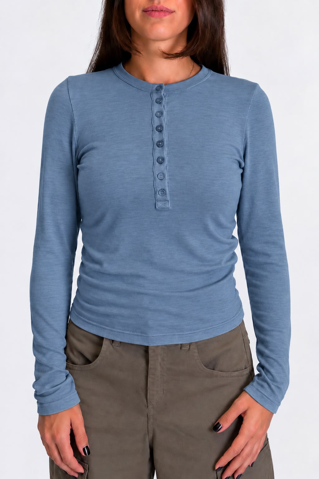 Dixie - Maglia serafino basic in misto cashmere