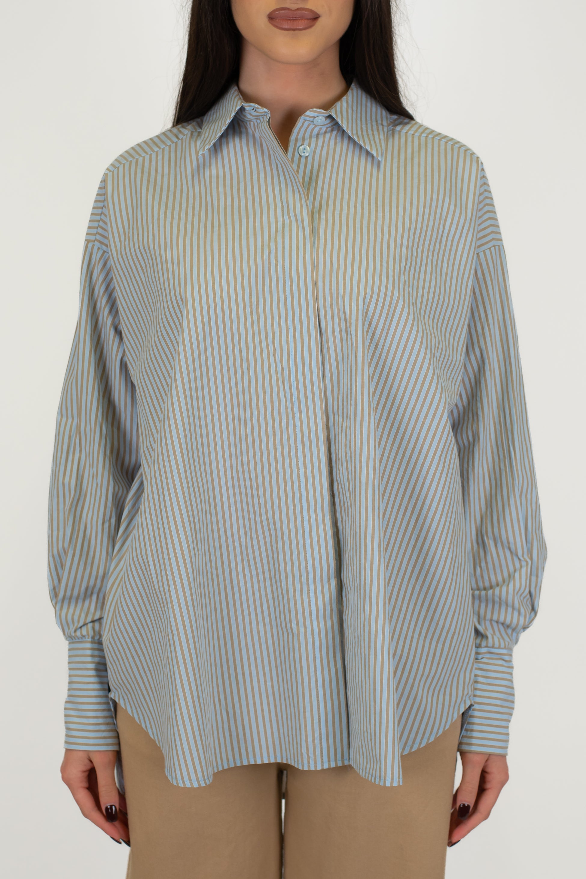 Motel - Camicia over fantasia a righe