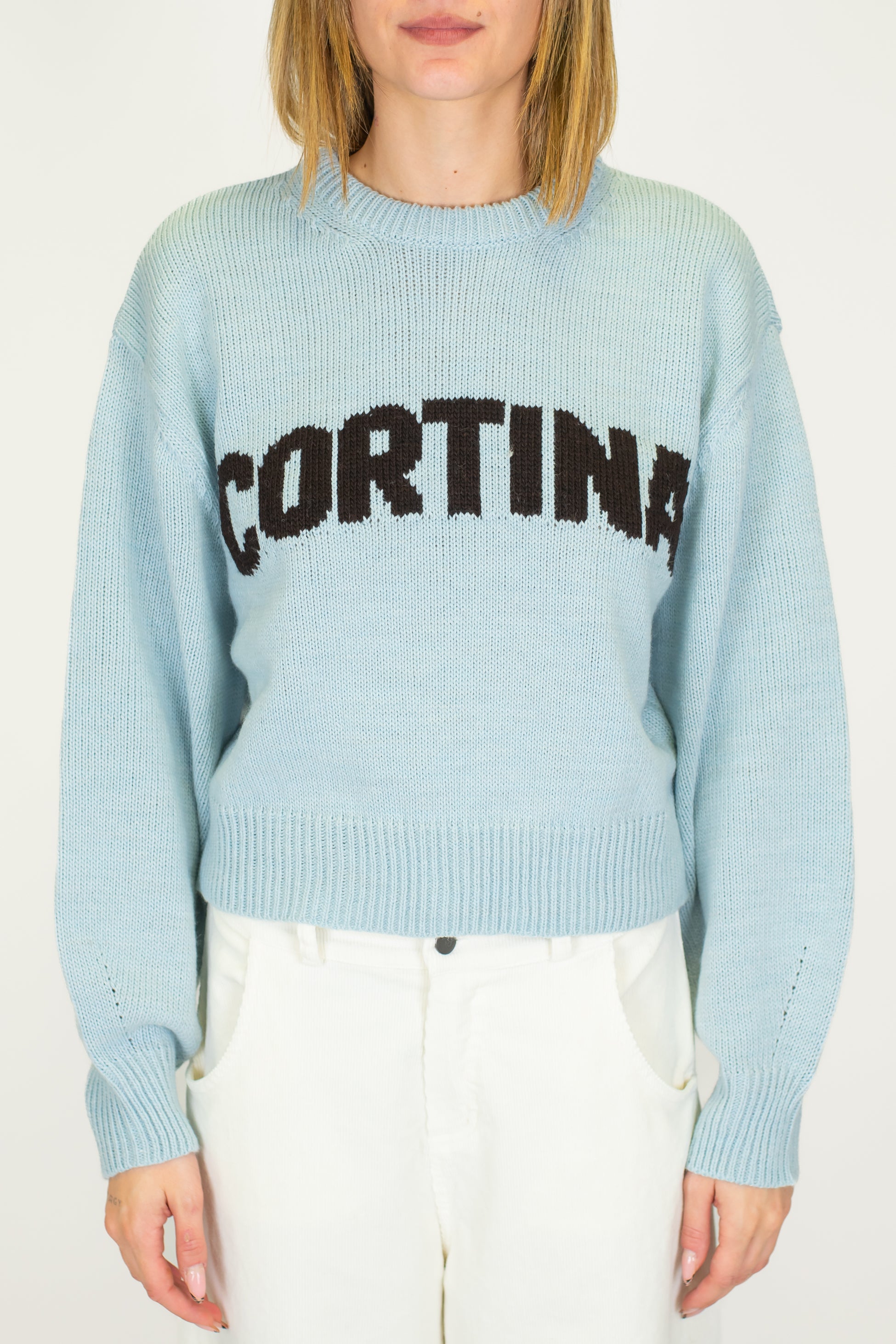 Maryley - Maglia in misto lana con scritta