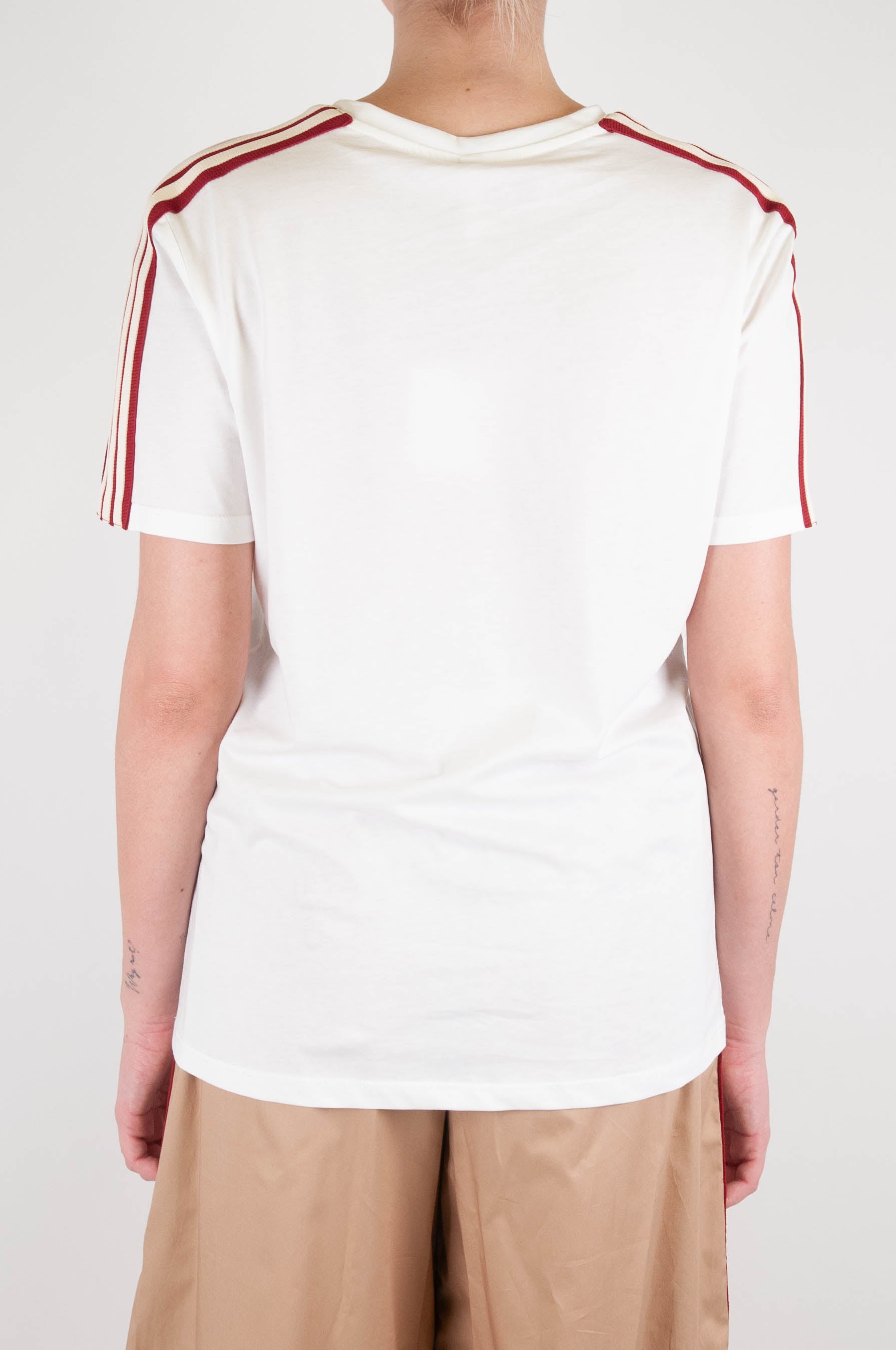 Tension in - Cotton T-shirt with contrasting side band