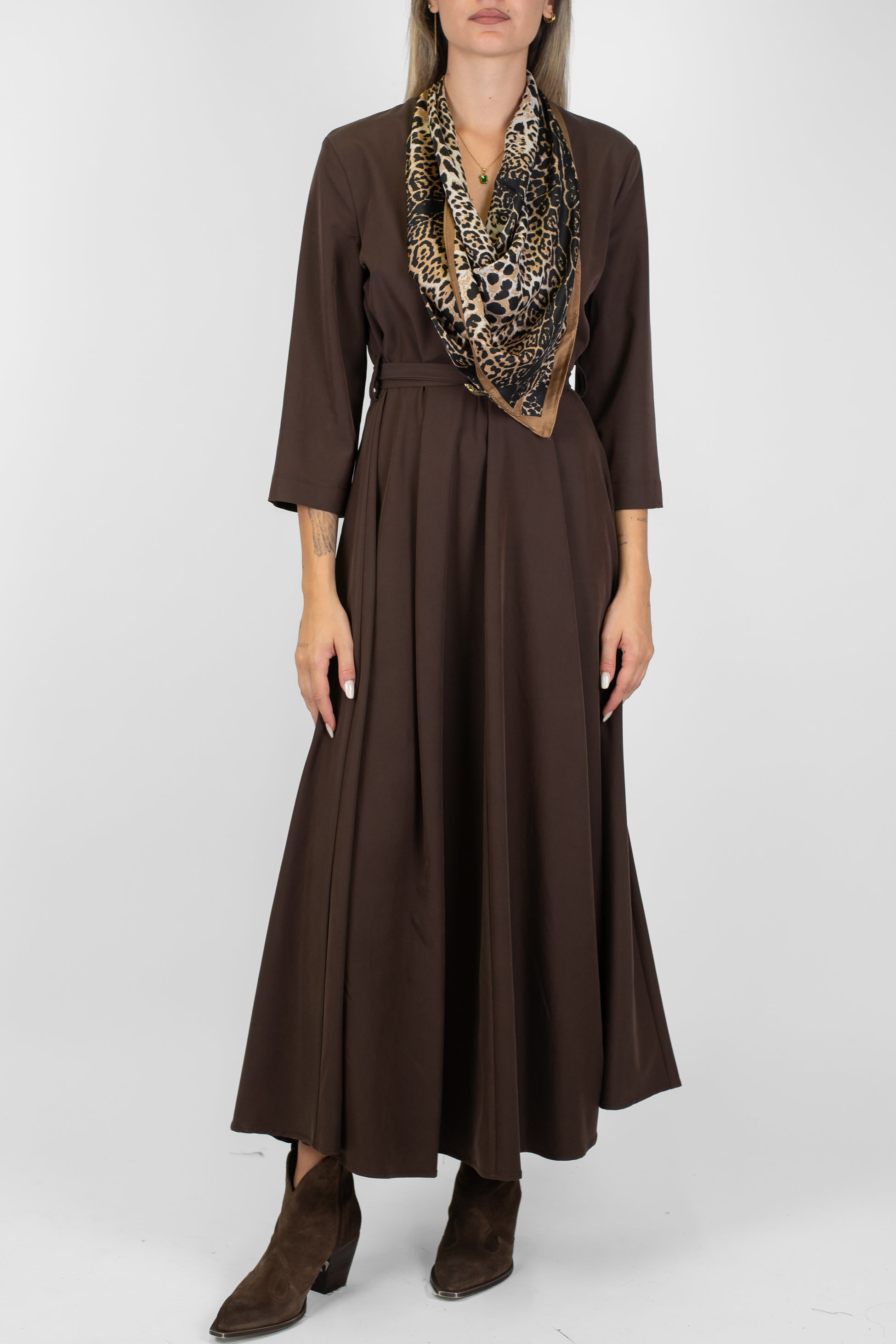 Maryley - Abito lungo in viscosa scollo V