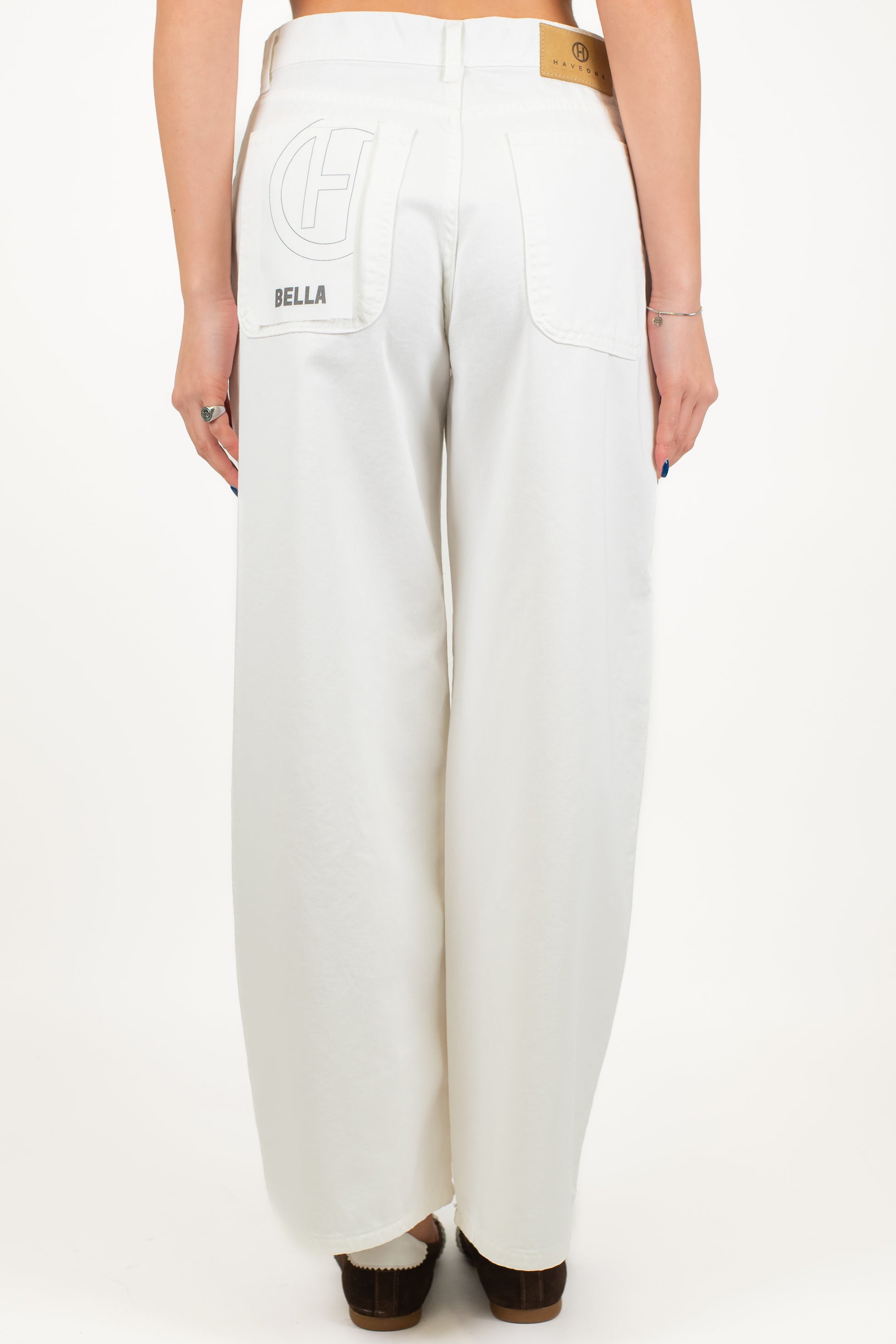 Haveone - Pantalone regular in denim colorato modello Bella