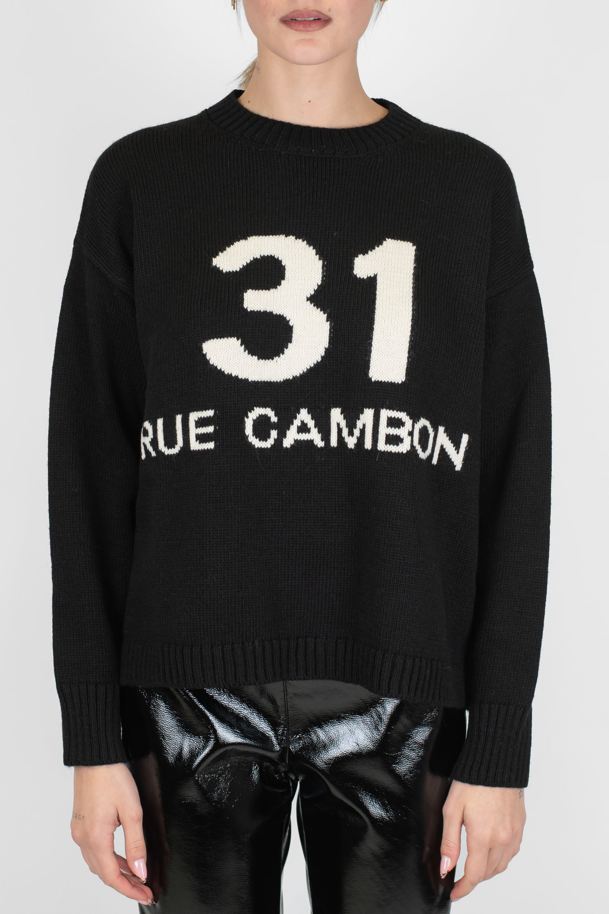 Tensione in - Maglia con scritta in misto lana/cashmere