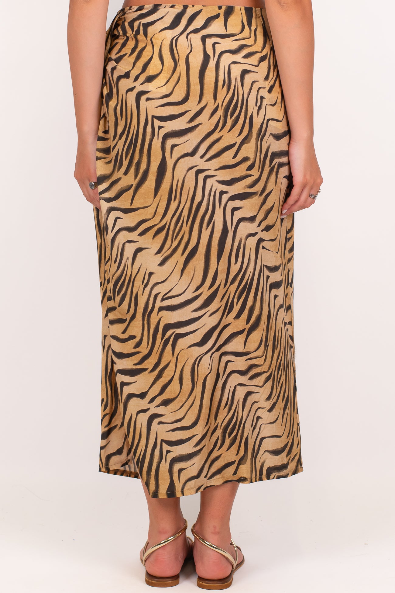 Dixie - Gonna fantasia animalier in viscosa leggera