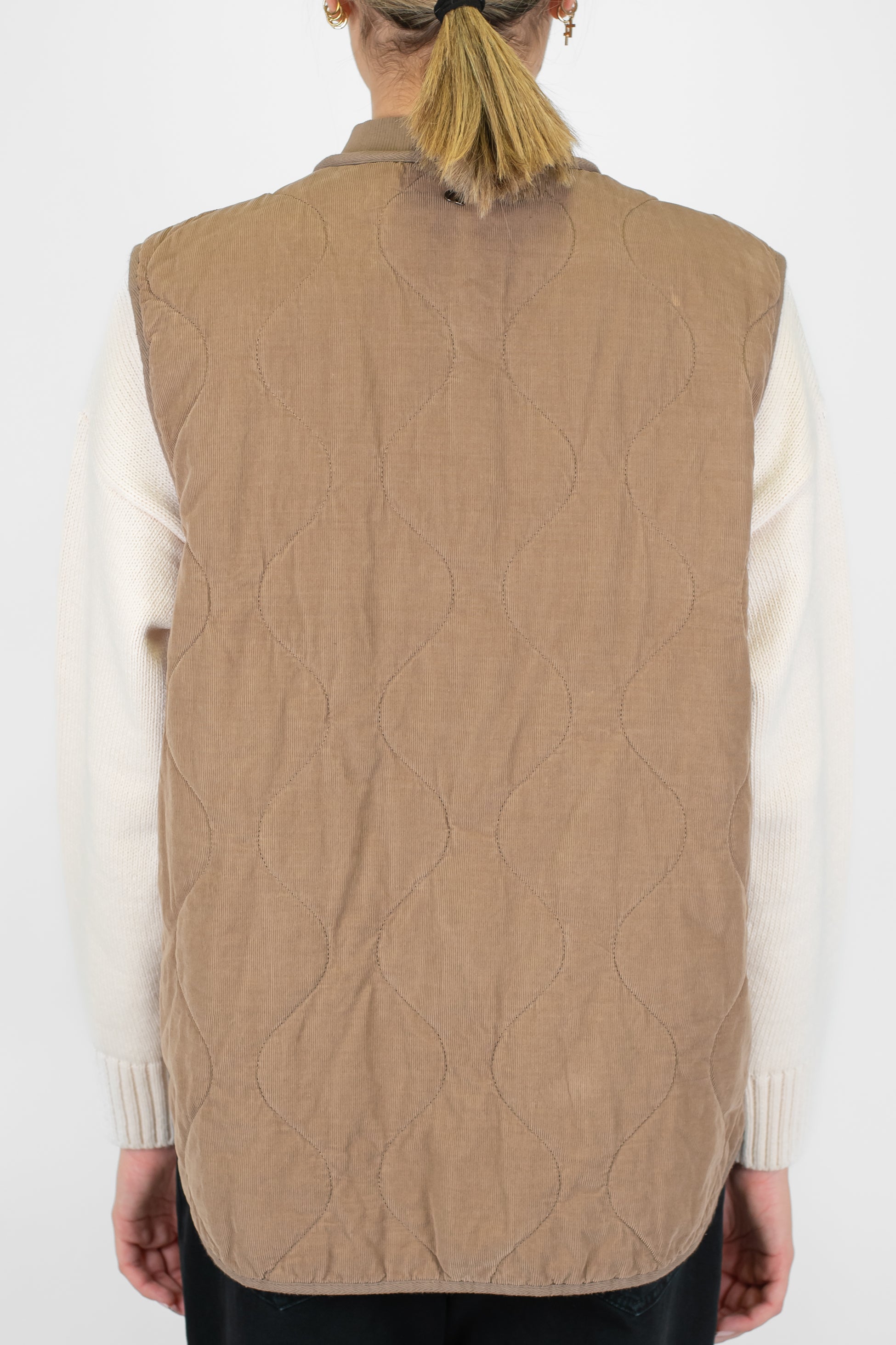 Dixie - Gilet in velluto a costine con chiusura zip