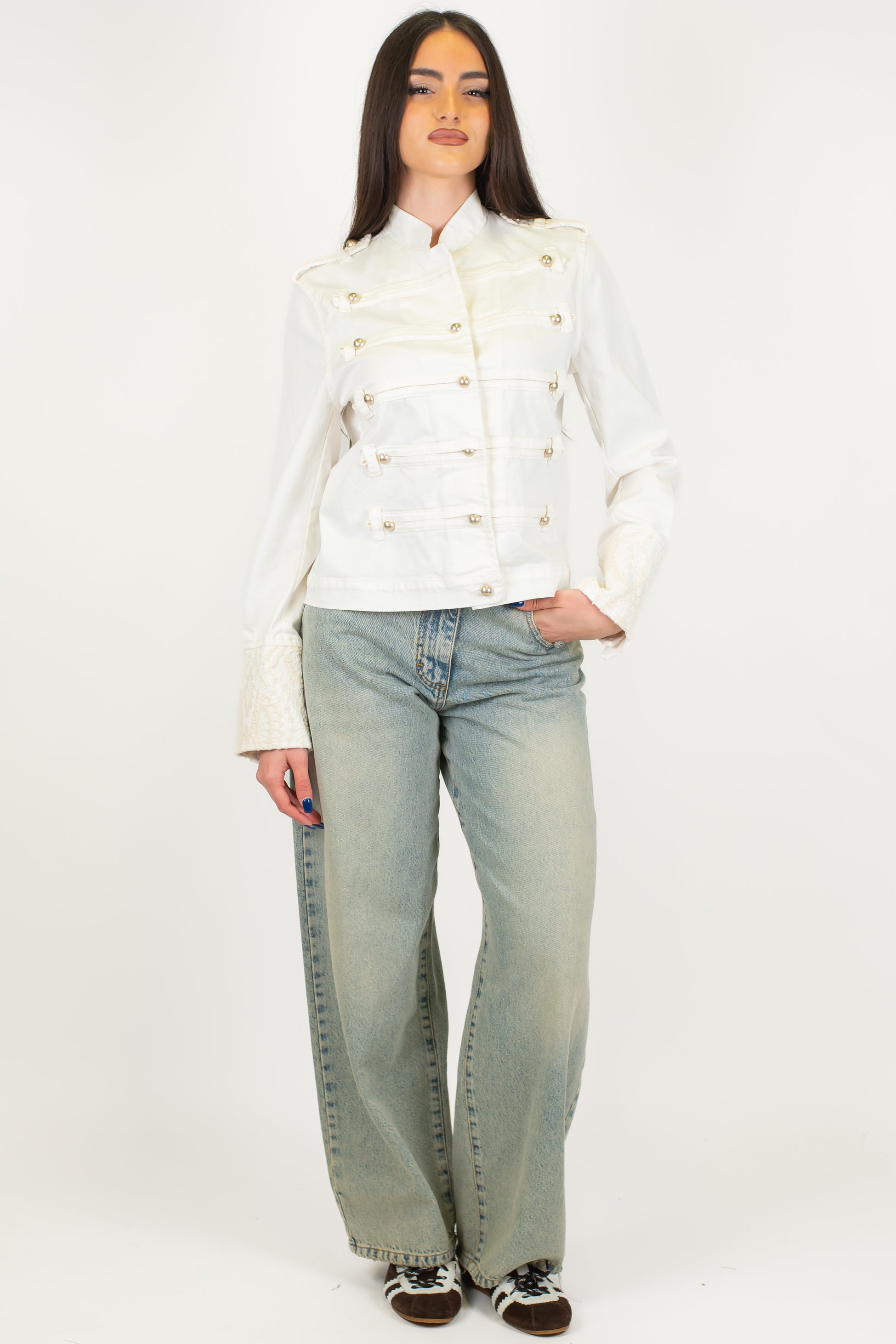 Haveone - Jeans balloon lavaggio sabbiato modello Bella