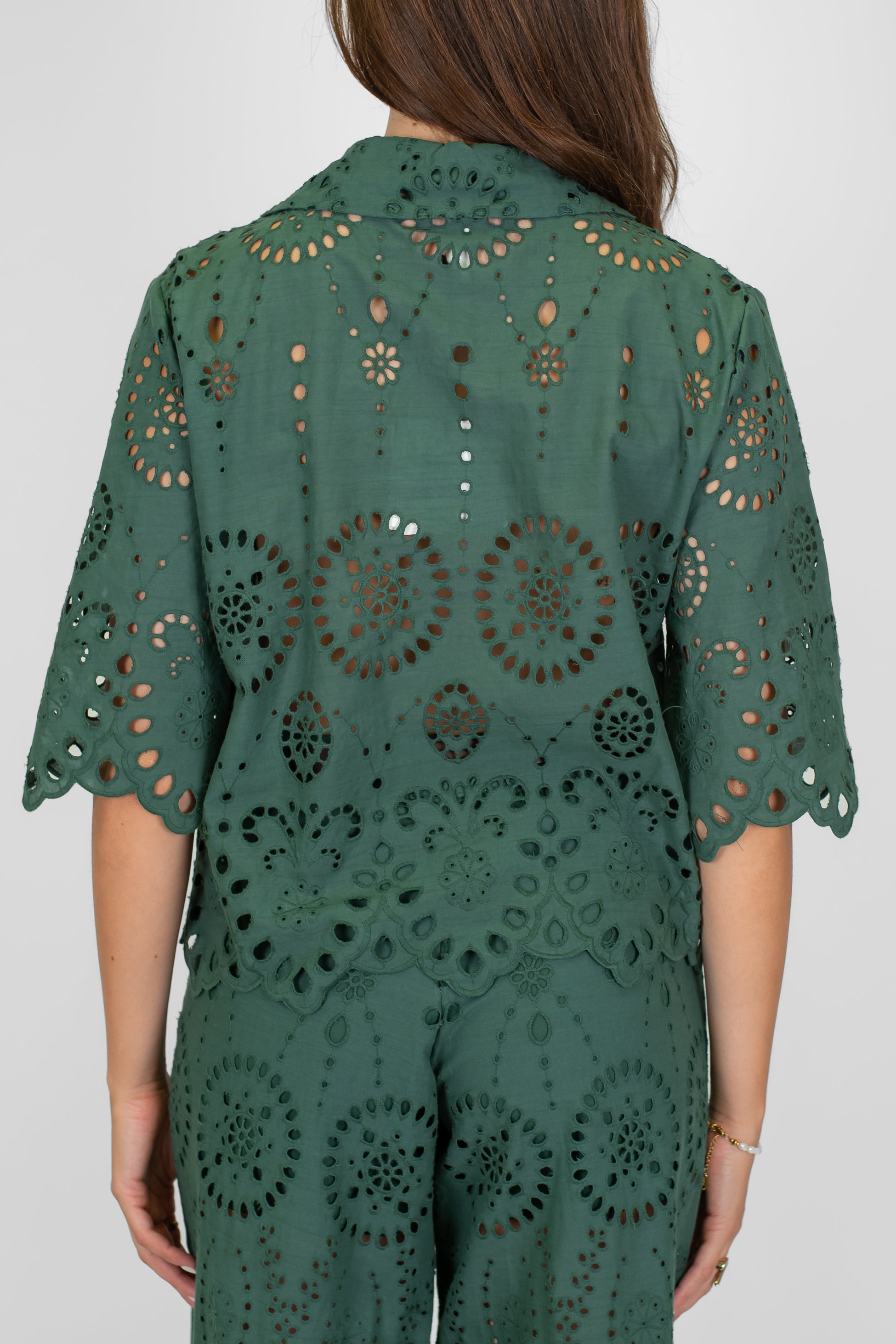 Tensione in - Camicia in pizzo san gallo manica 3/4