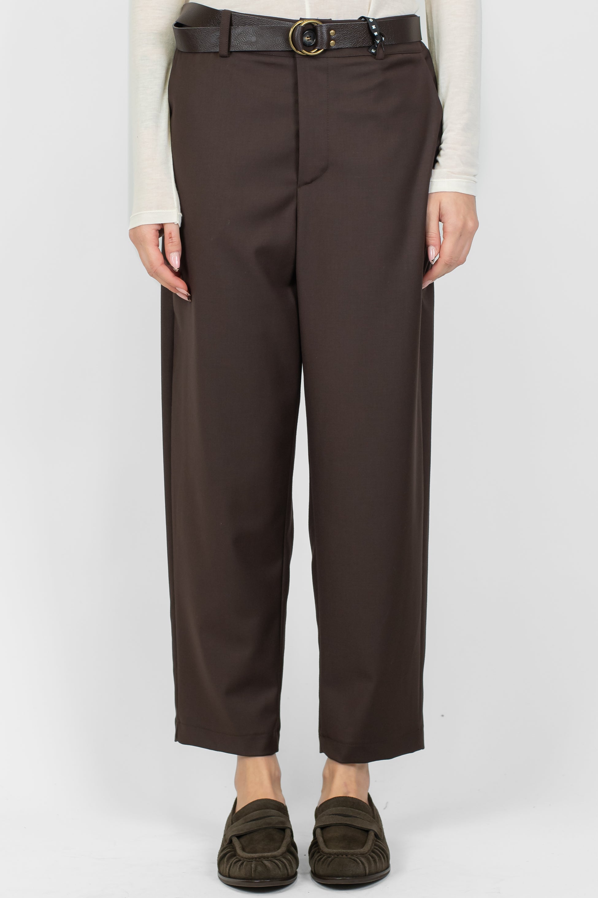 Haveone - Pantalone tinta unita con elastico sul retro