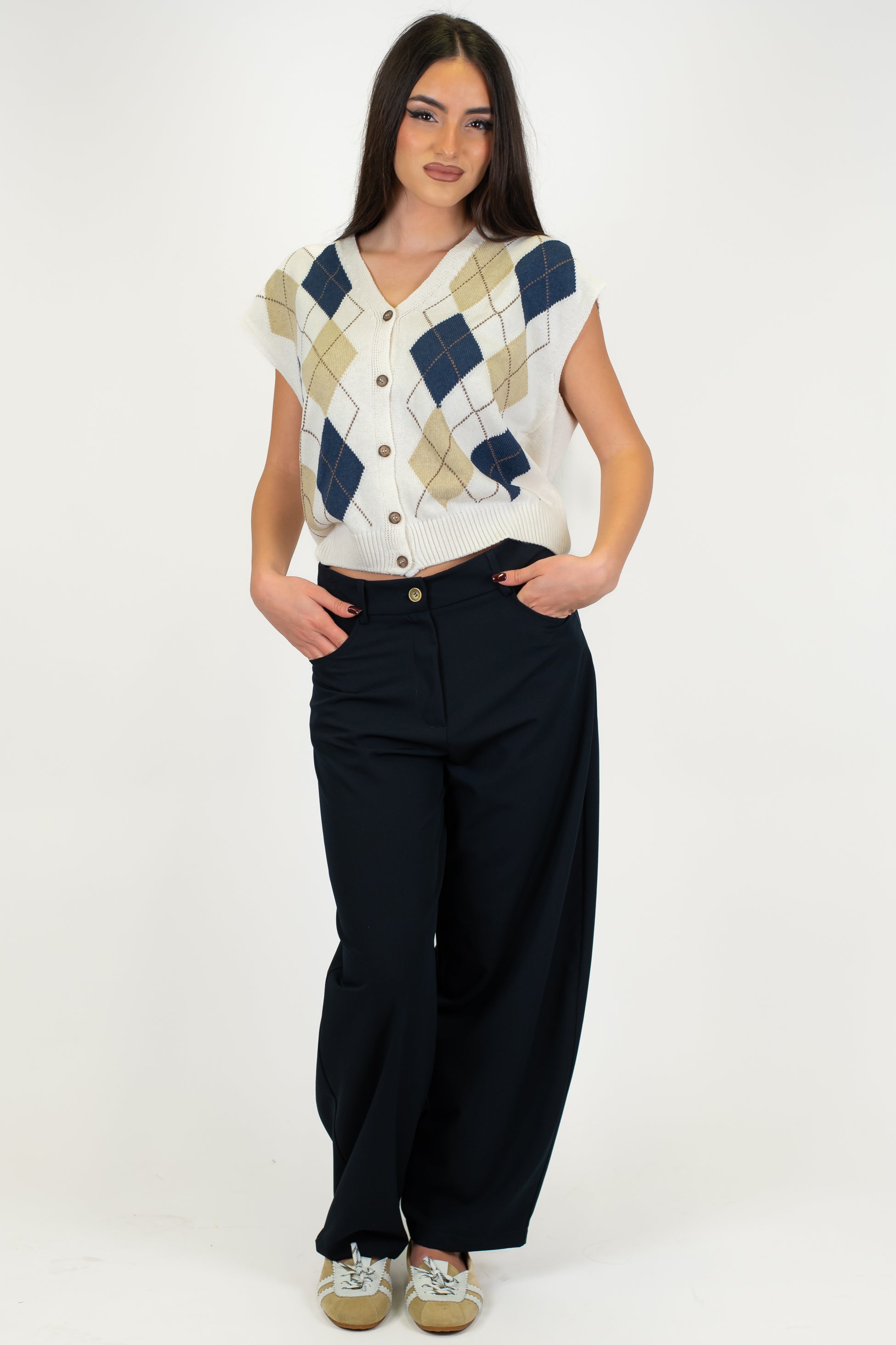 Tensione in - Pantalone ballon con tasconi posteriori