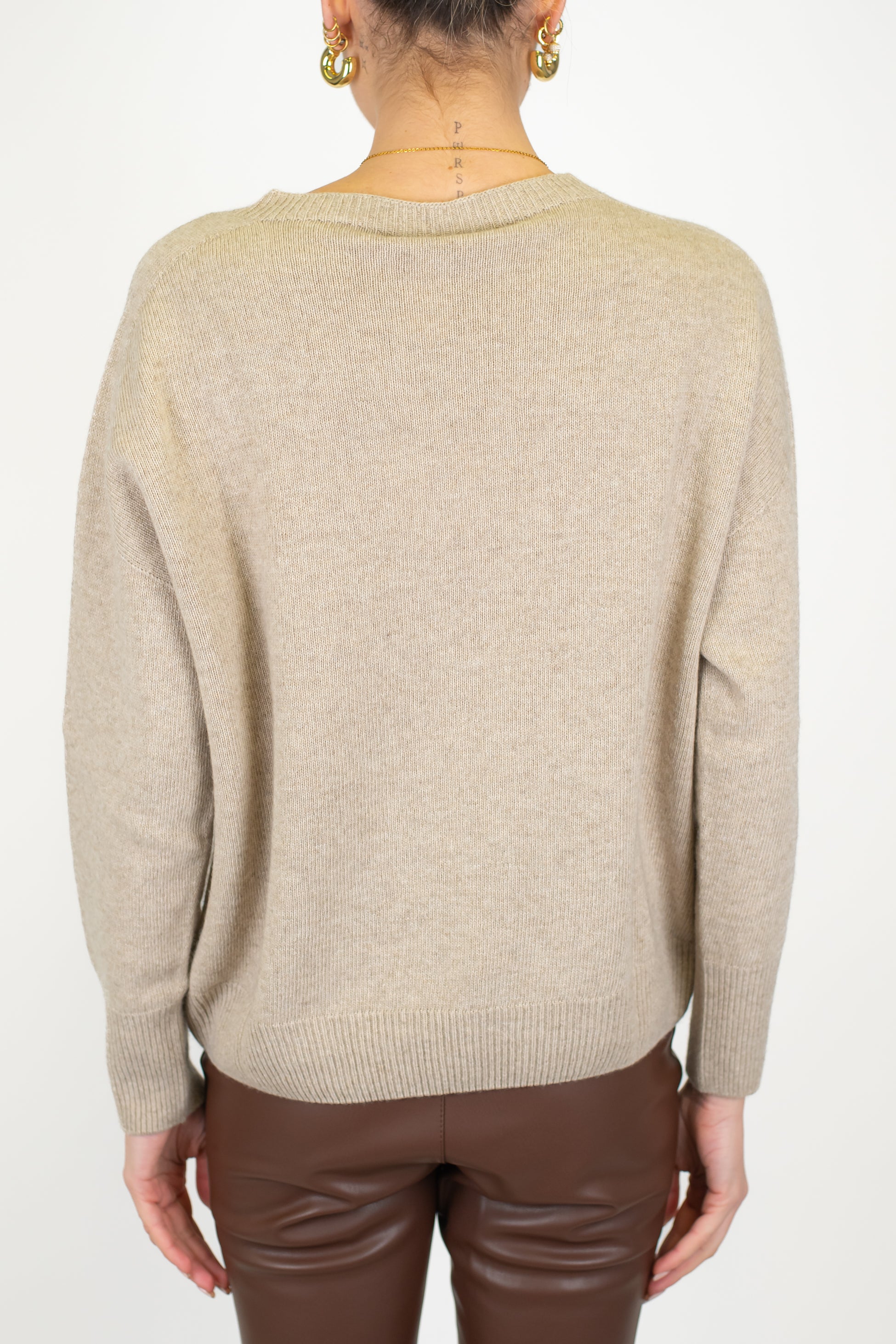 Tensione in - Maglia girocollo in misto lana e cashmere