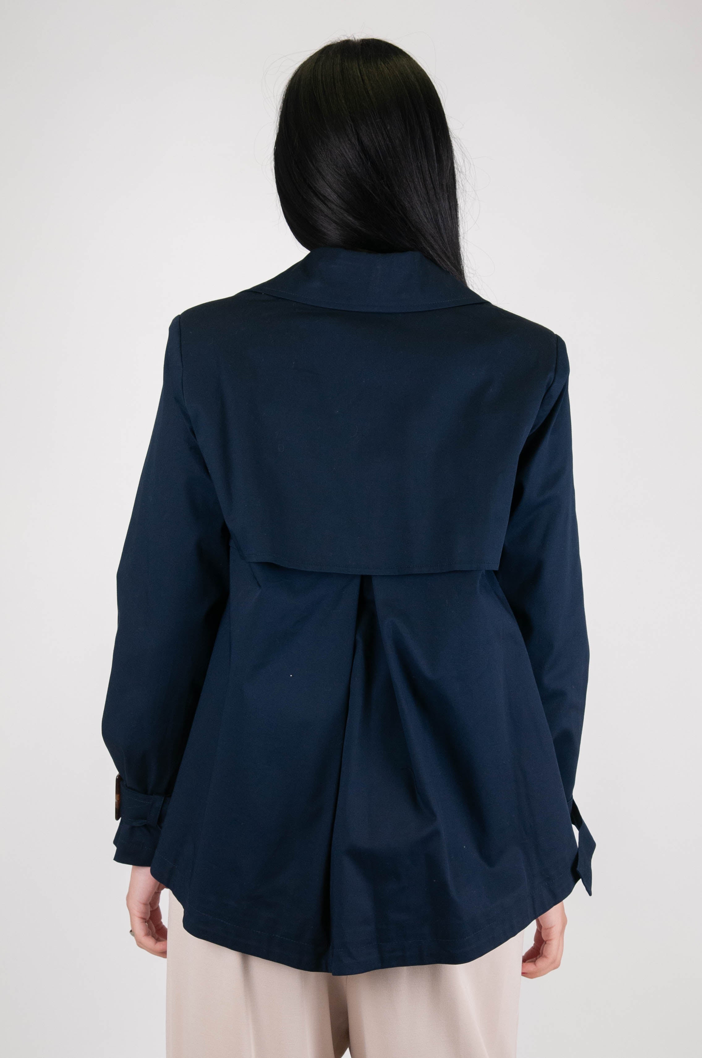 Tension in - Short double-breasted trench coat
