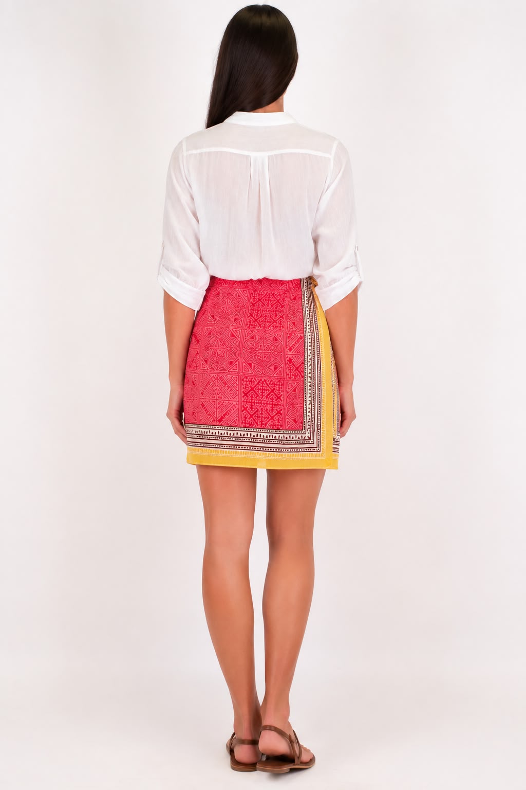 Tensione in - Gonna pareo corta fantasia foulard
