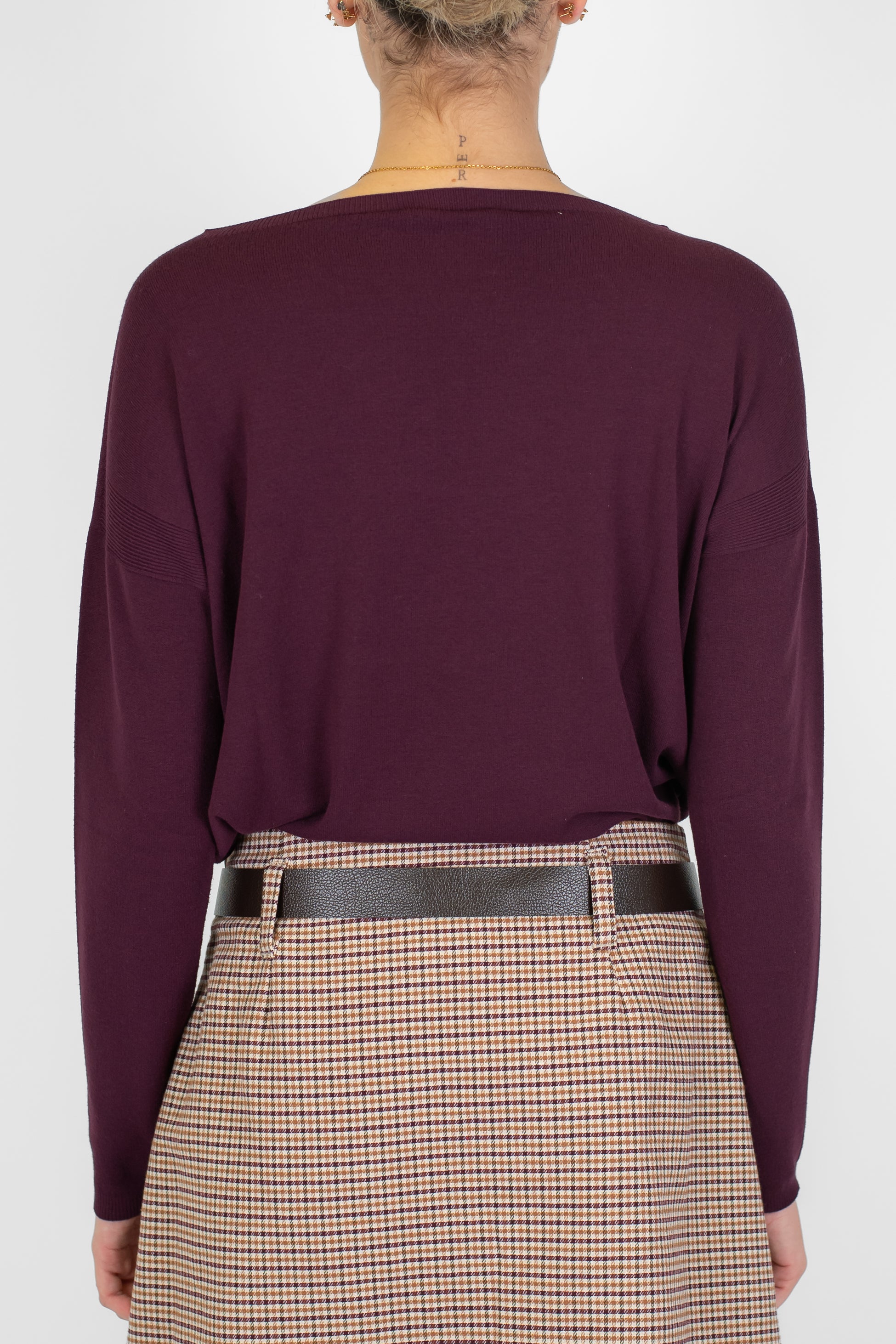 Kontatto - Maglia paricollo con spacchetti laterali